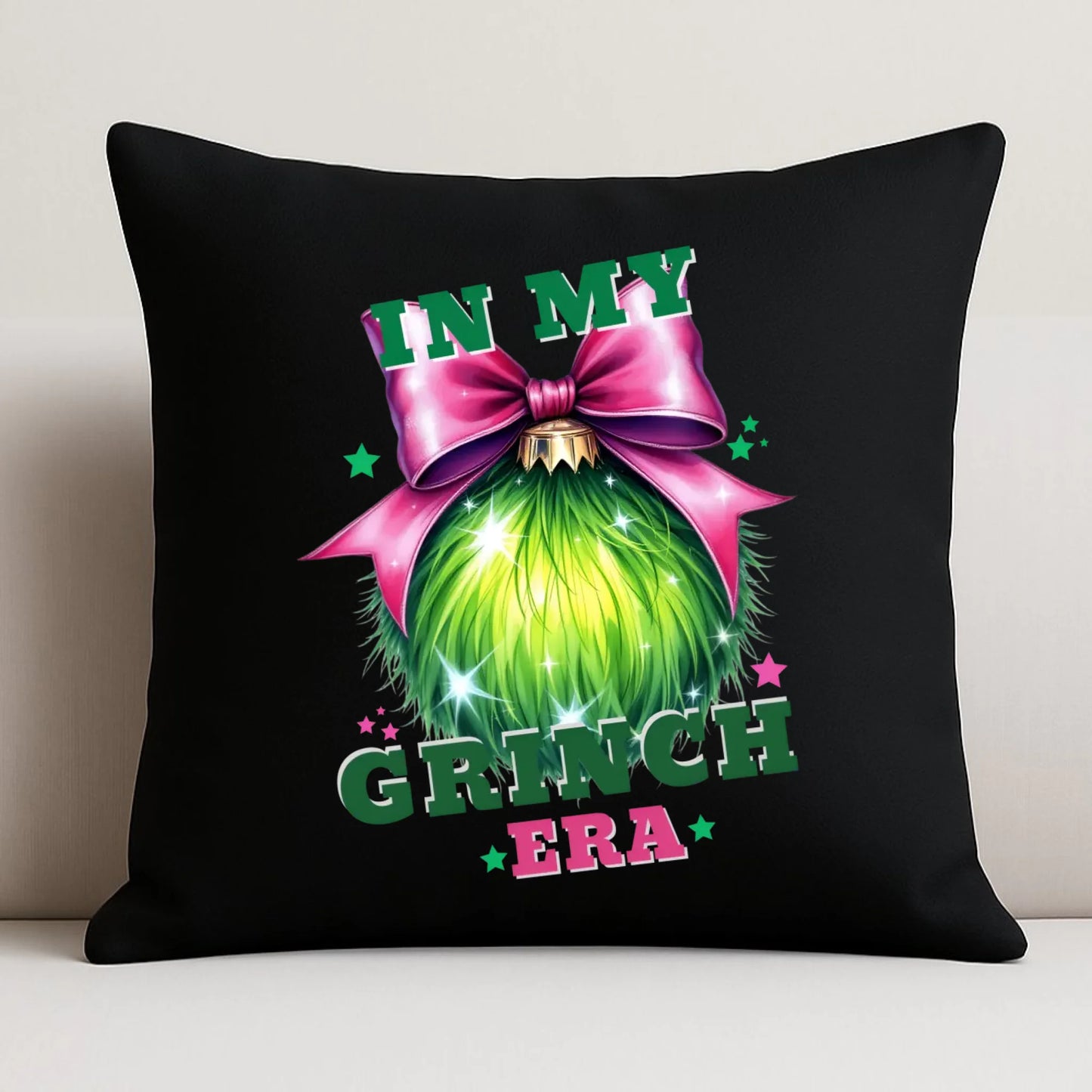 Poduszka dekoracyjna świąteczna - In my Grinch era BN26 - StoryCups.pl