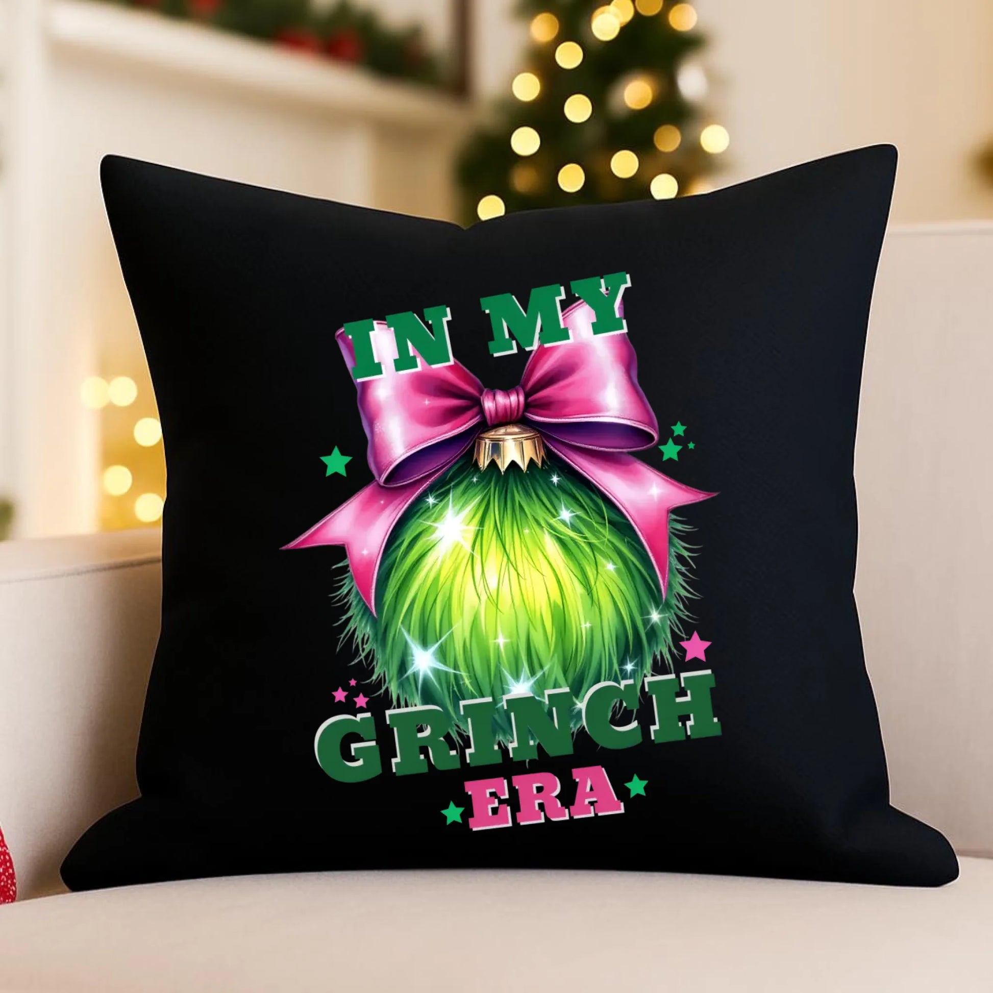 Poduszka dekoracyjna świąteczna - In my Grinch era BN26 - StoryCups.pl