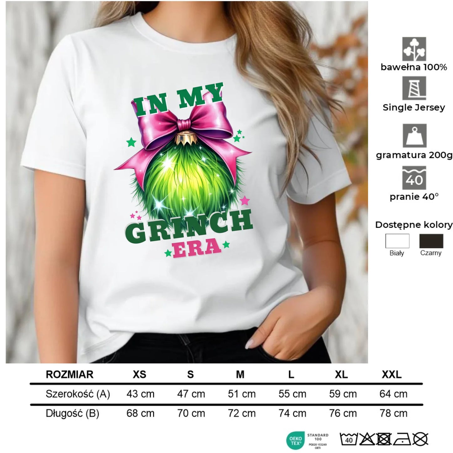 Koszulka damska świąteczna - In my Grinch era BN26 - StoryCups.pl