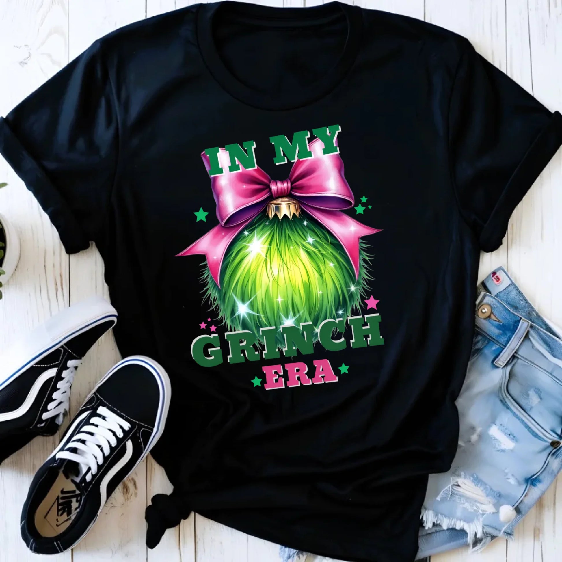 Koszulka damska świąteczna - In my Grinch era BN26 - StoryCups.pl