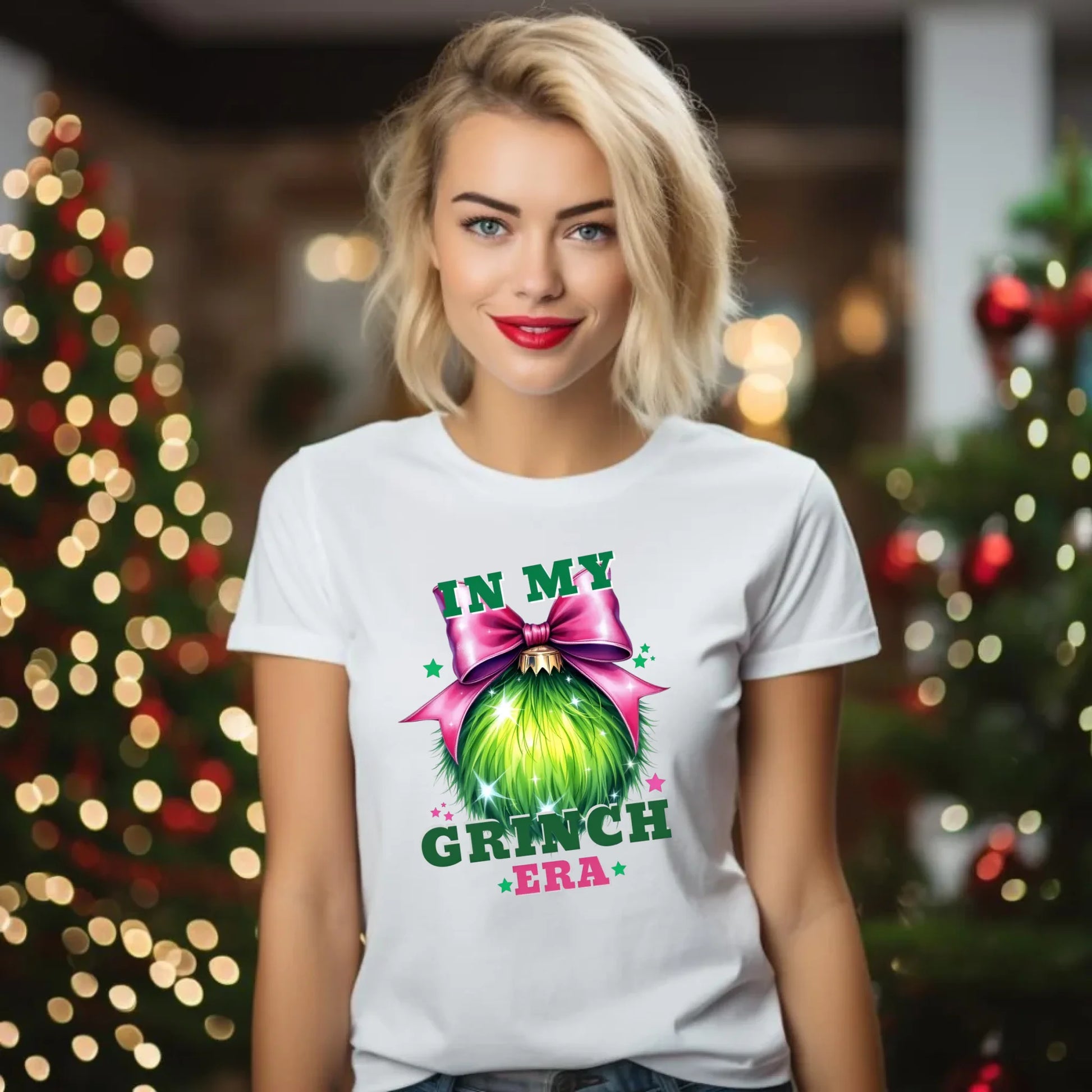 Koszulka damska świąteczna - In my Grinch era BN26 - StoryCups.pl