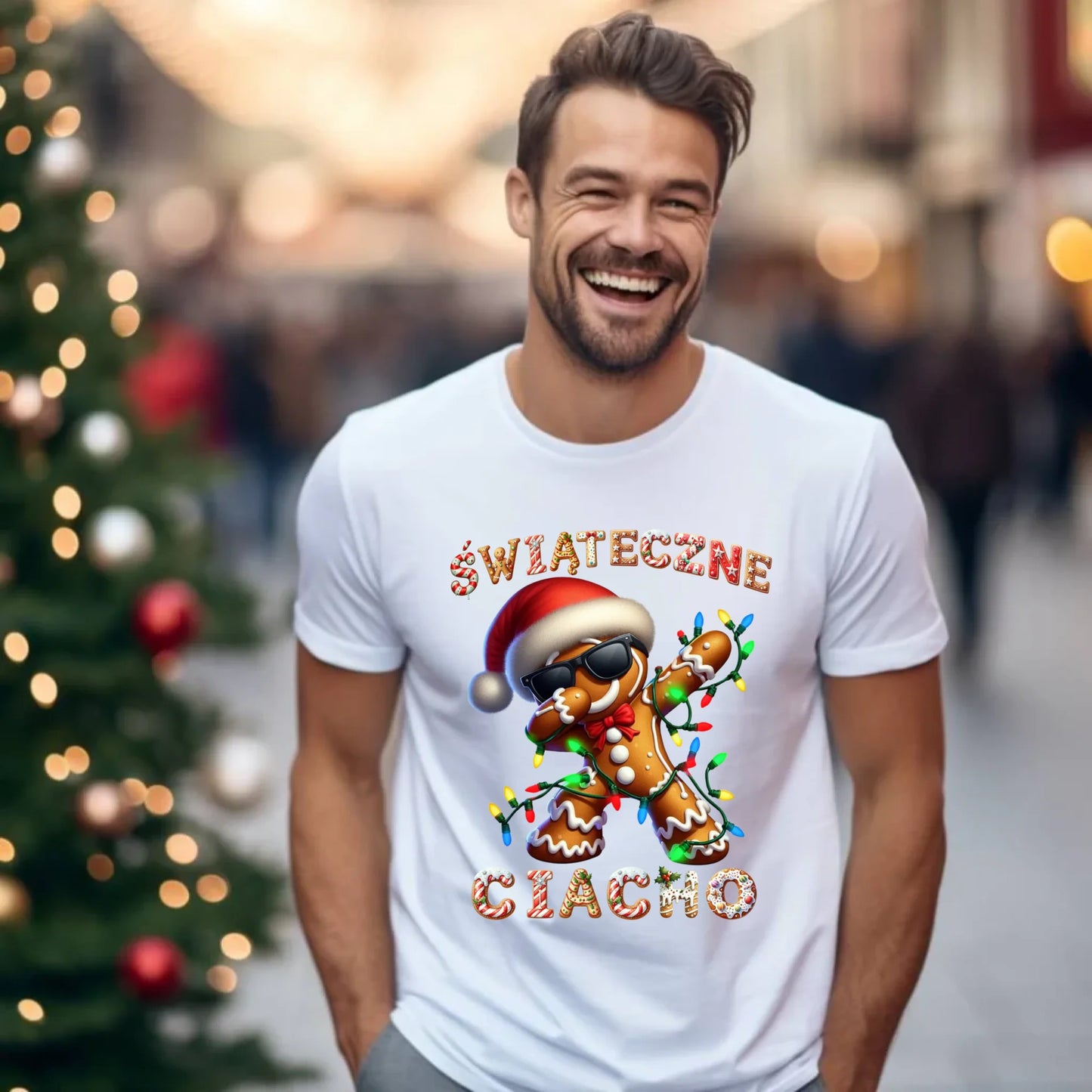 Koszulka męska świąteczna - Świąteczne Ciacho BN25 - StoryCups.pl