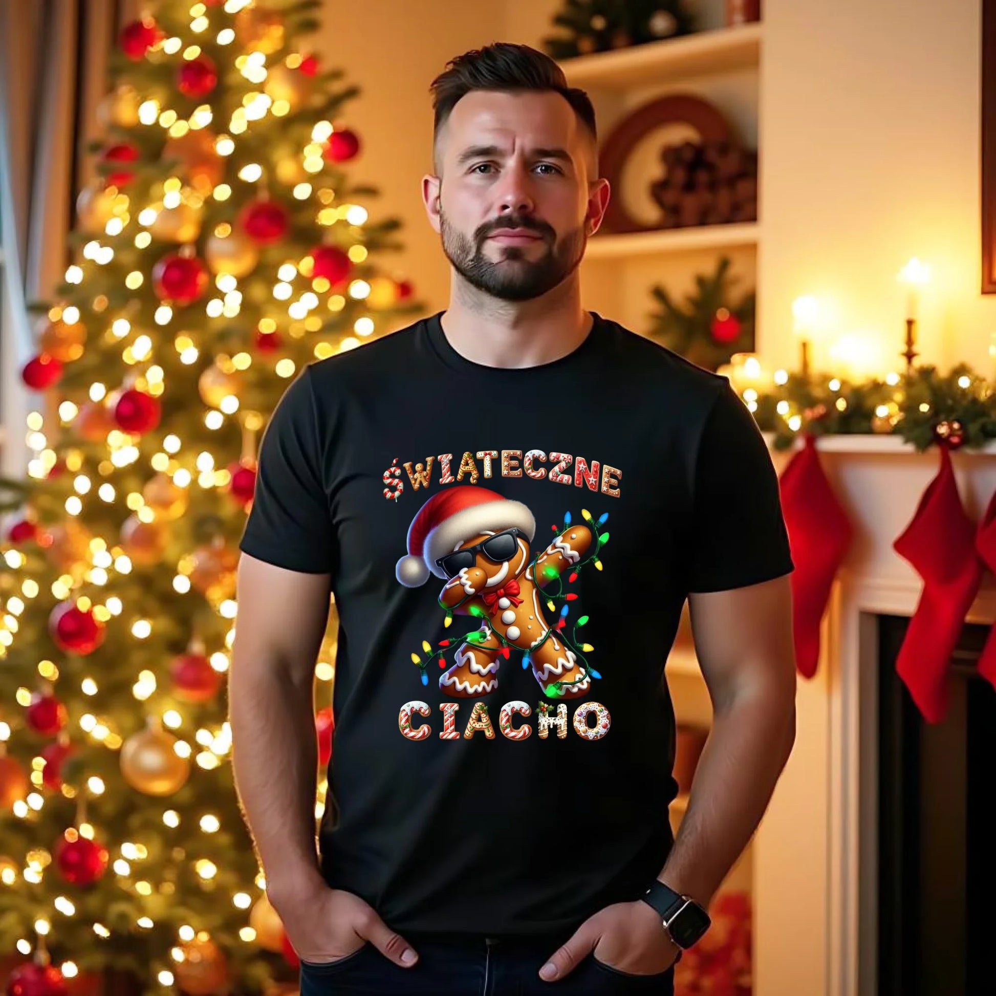 Koszulka męska świąteczna - Świąteczne Ciacho BN25 - StoryCups.pl