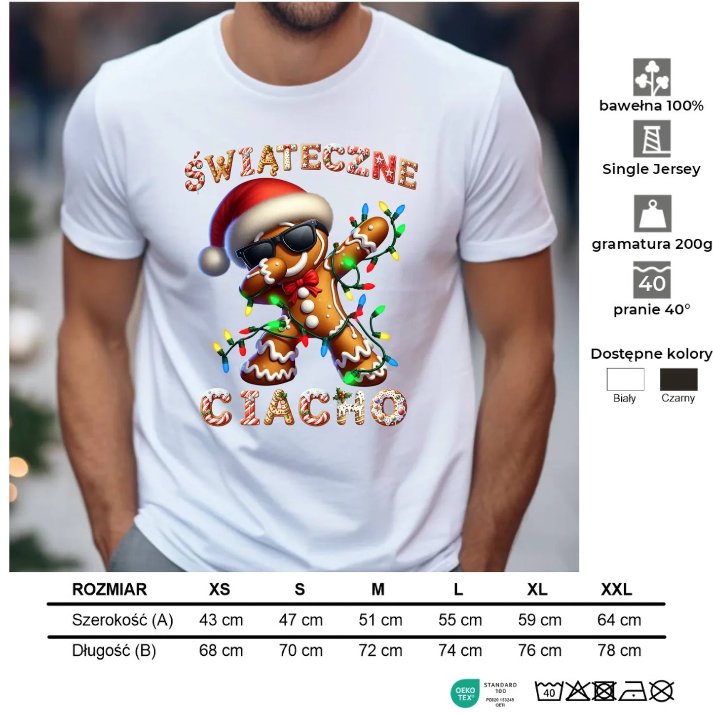 Koszulka męska świąteczna - Świąteczne Ciacho BN25 - StoryCups.pl
