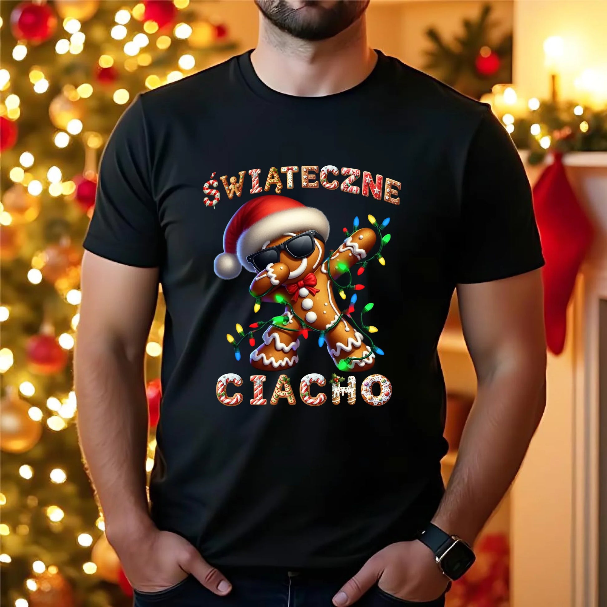 Koszulka męska świąteczna - Świąteczne Ciacho BN25 - StoryCups.pl