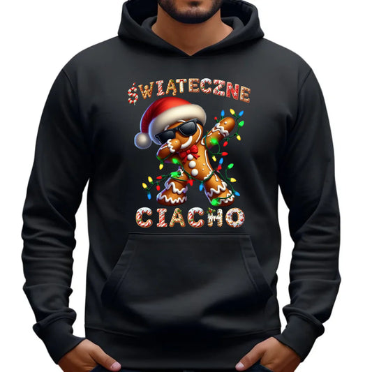 Bluza męska z kapturem świąteczna - Świąteczne Ciacho BN25 - StoryCups.pl