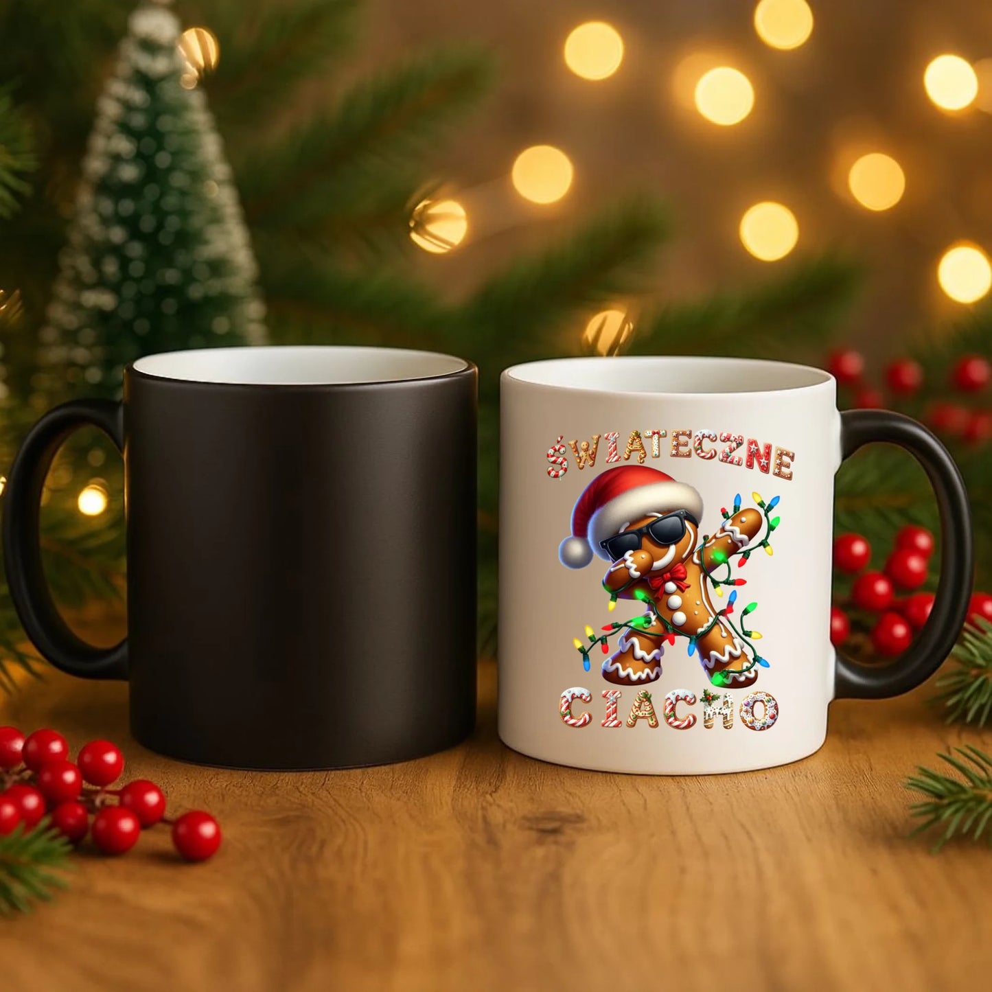 Kubek magiczny świąteczny - Świąteczne Ciacho BN25 - StoryCups.pl