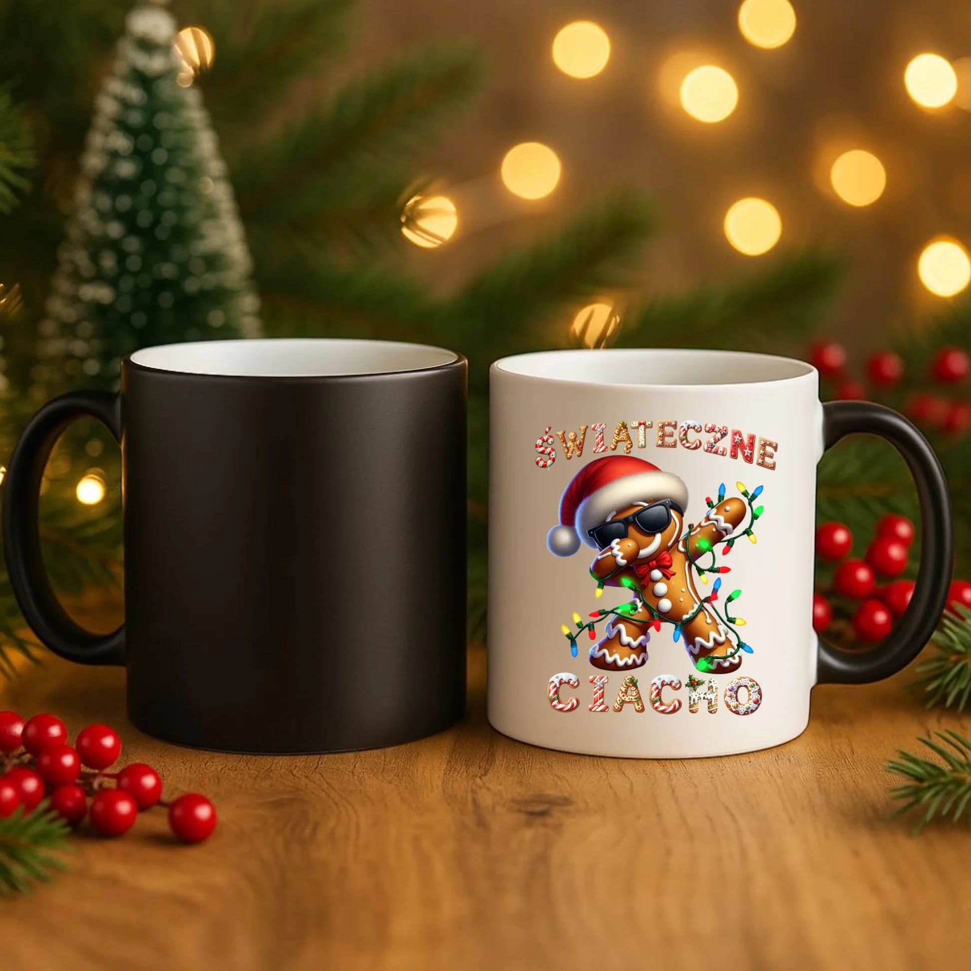 Kubek magiczny świąteczny - Świąteczne Ciacho BN25 - StoryCups.pl
