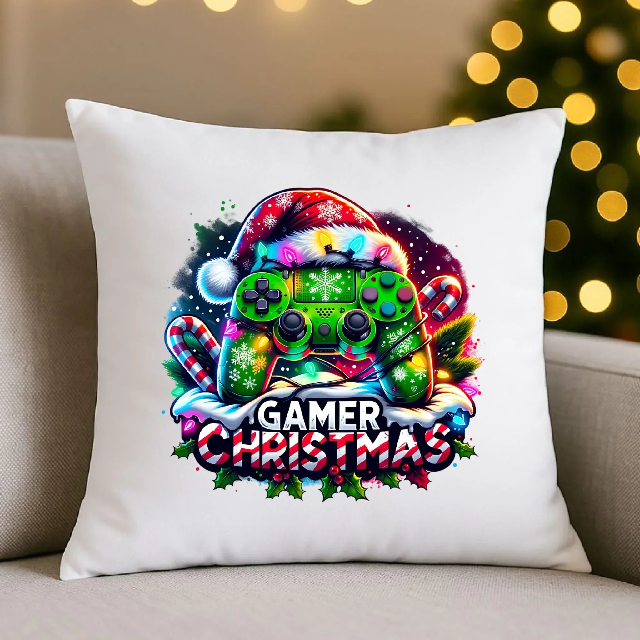 Poduszka świąteczna - prezent dla gracza - Christmas gamer BN22 - StoryCups.pl