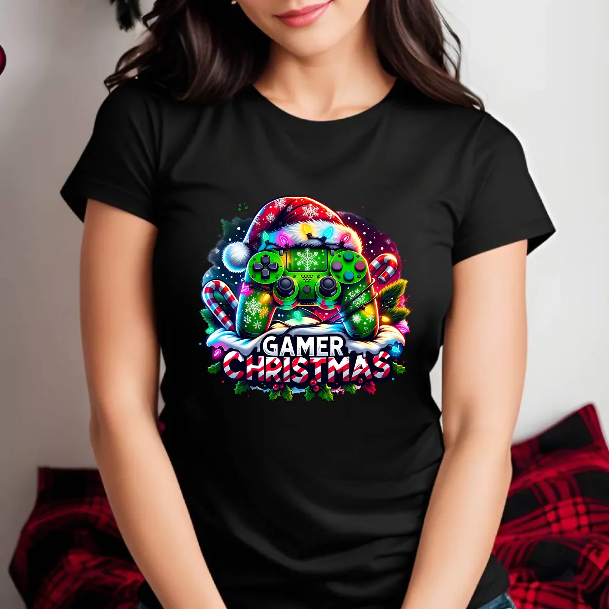 Koszulka damska świąteczna - prezent dla gracza - Christmas gamer BN22 - StoryCups.pl