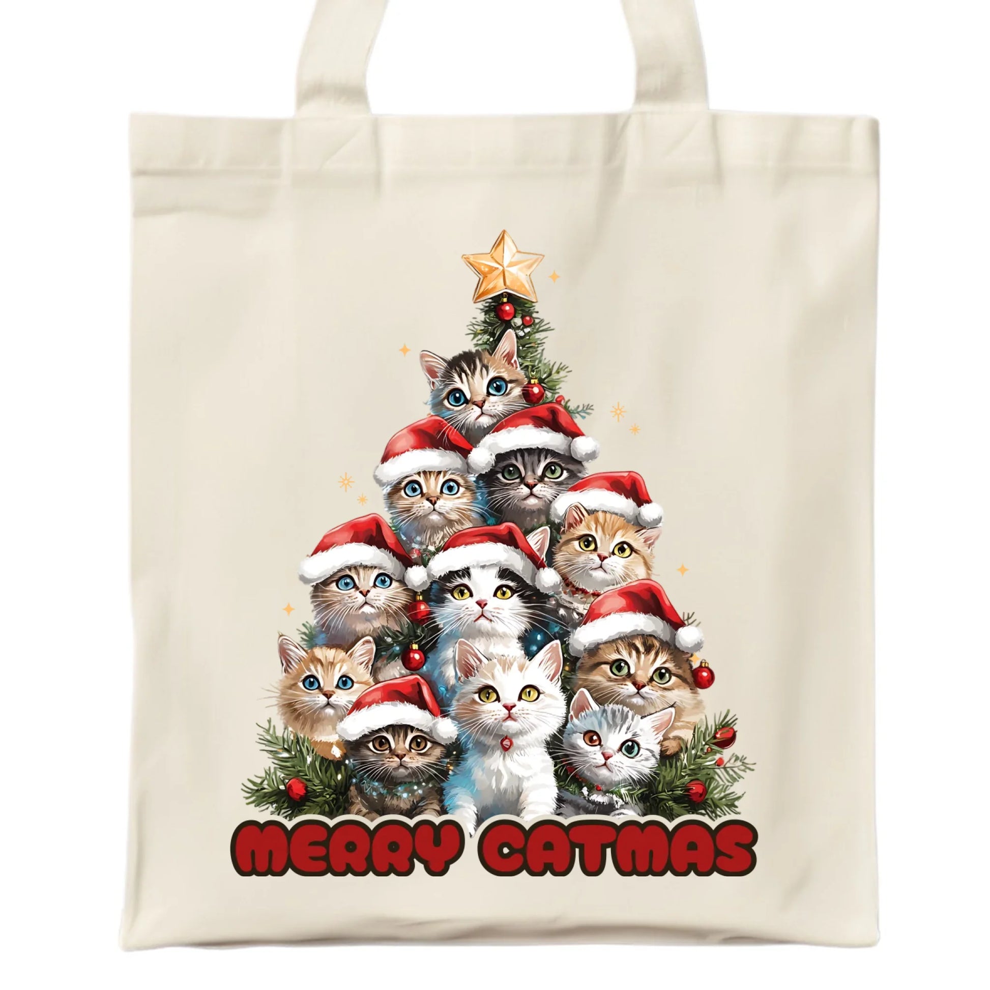 Torba świąteczna - Kocia choinka Merry Catmas BN20 - StoryCups.pl