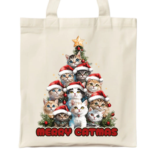 Torba świąteczna - Kocia choinka Merry Catmas BN20 - StoryCups.pl