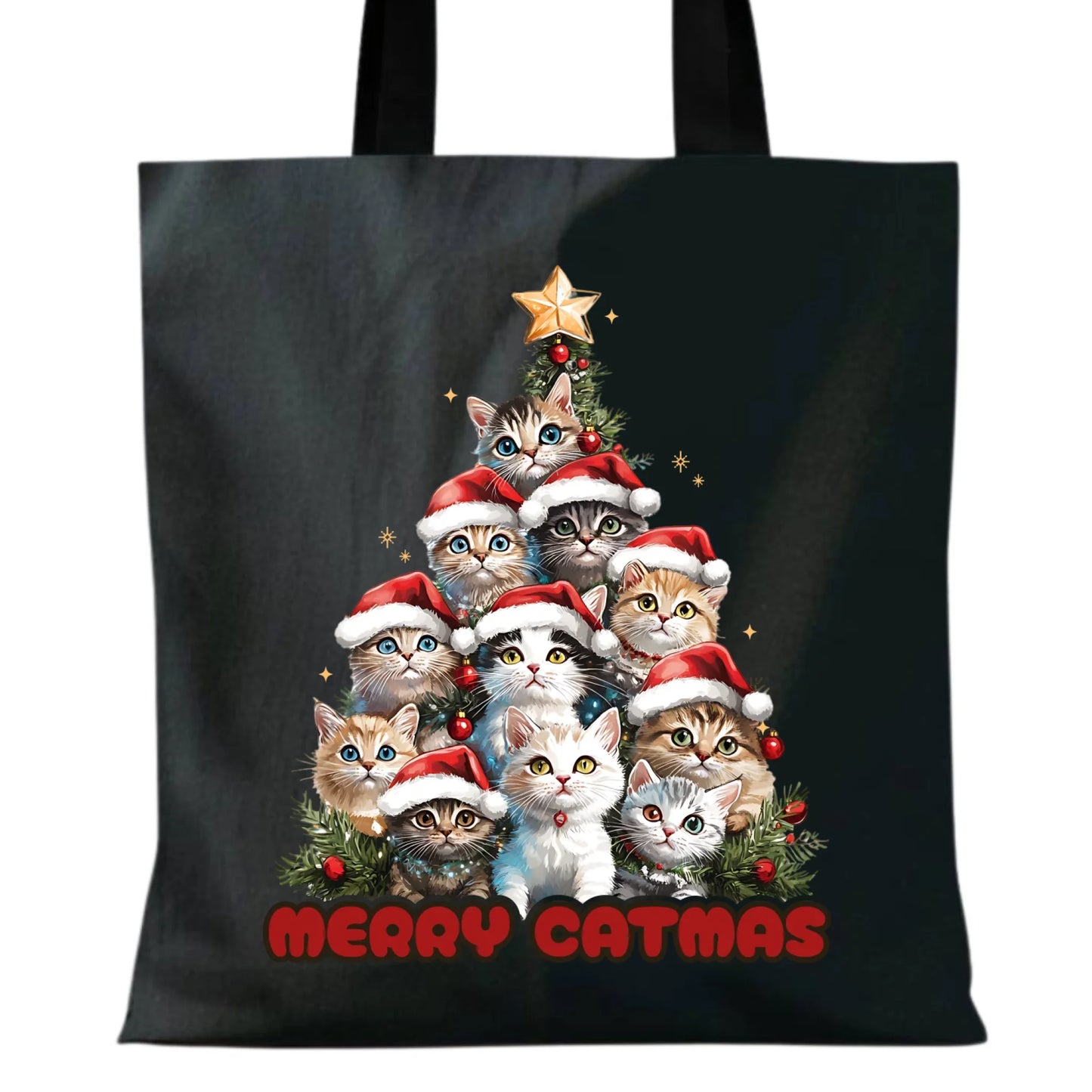 Torba świąteczna - Kocia choinka Merry Catmas BN20 - StoryCups.pl
