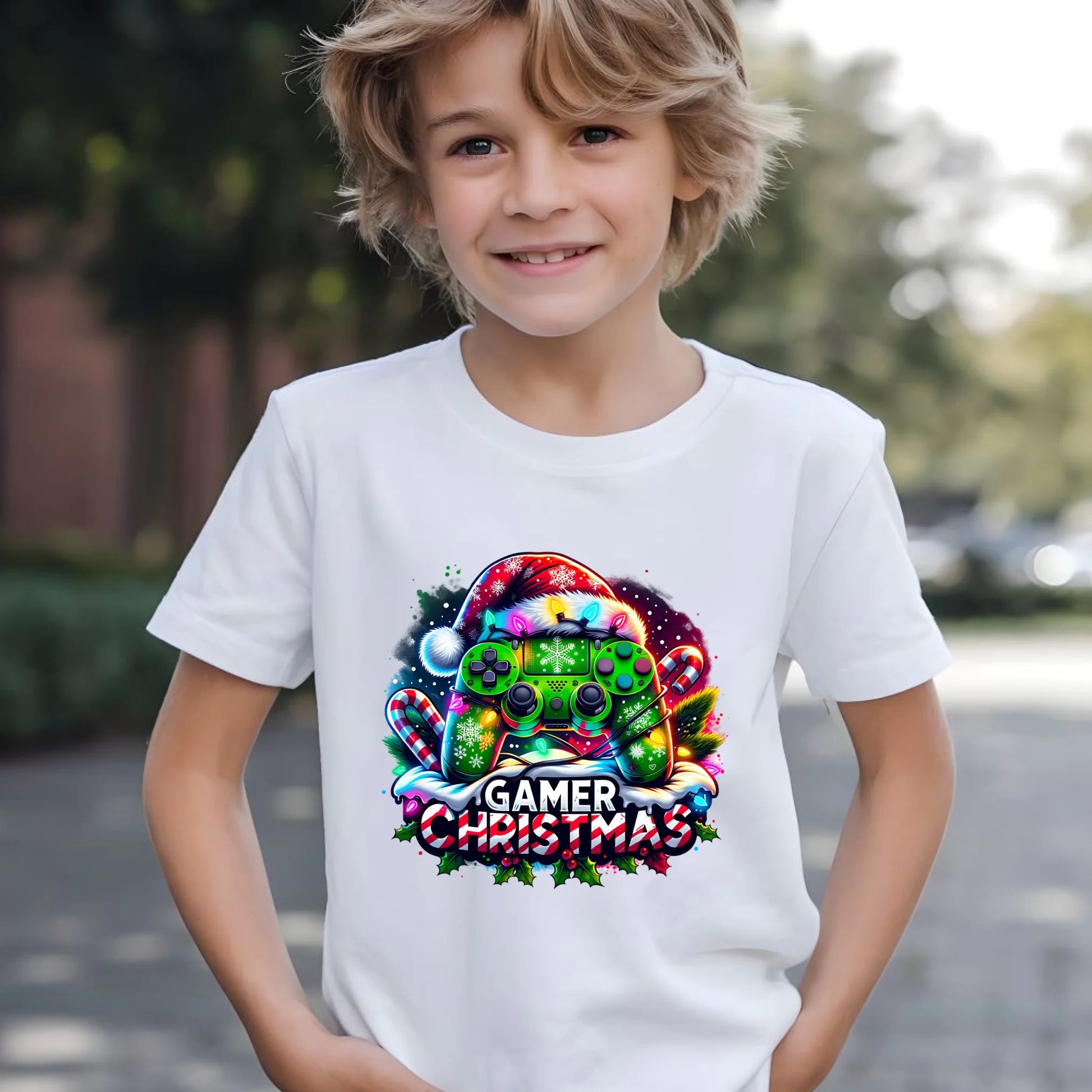 Koszulka dziecięca świąteczna - prezent dla gracza - Christmas gamer BN22 - StoryCups.pl