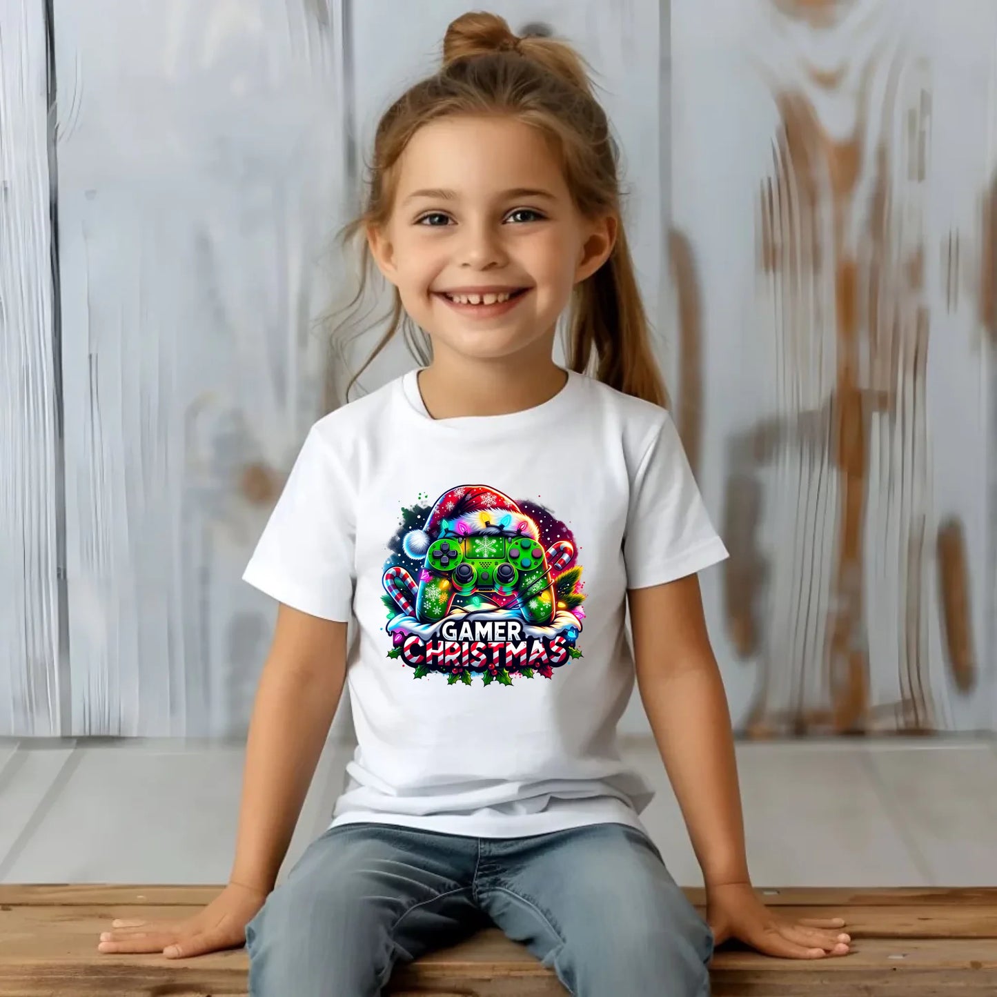 Koszulka dziecięca świąteczna - prezent dla gracza - Christmas gamer BN22 - StoryCups.pl