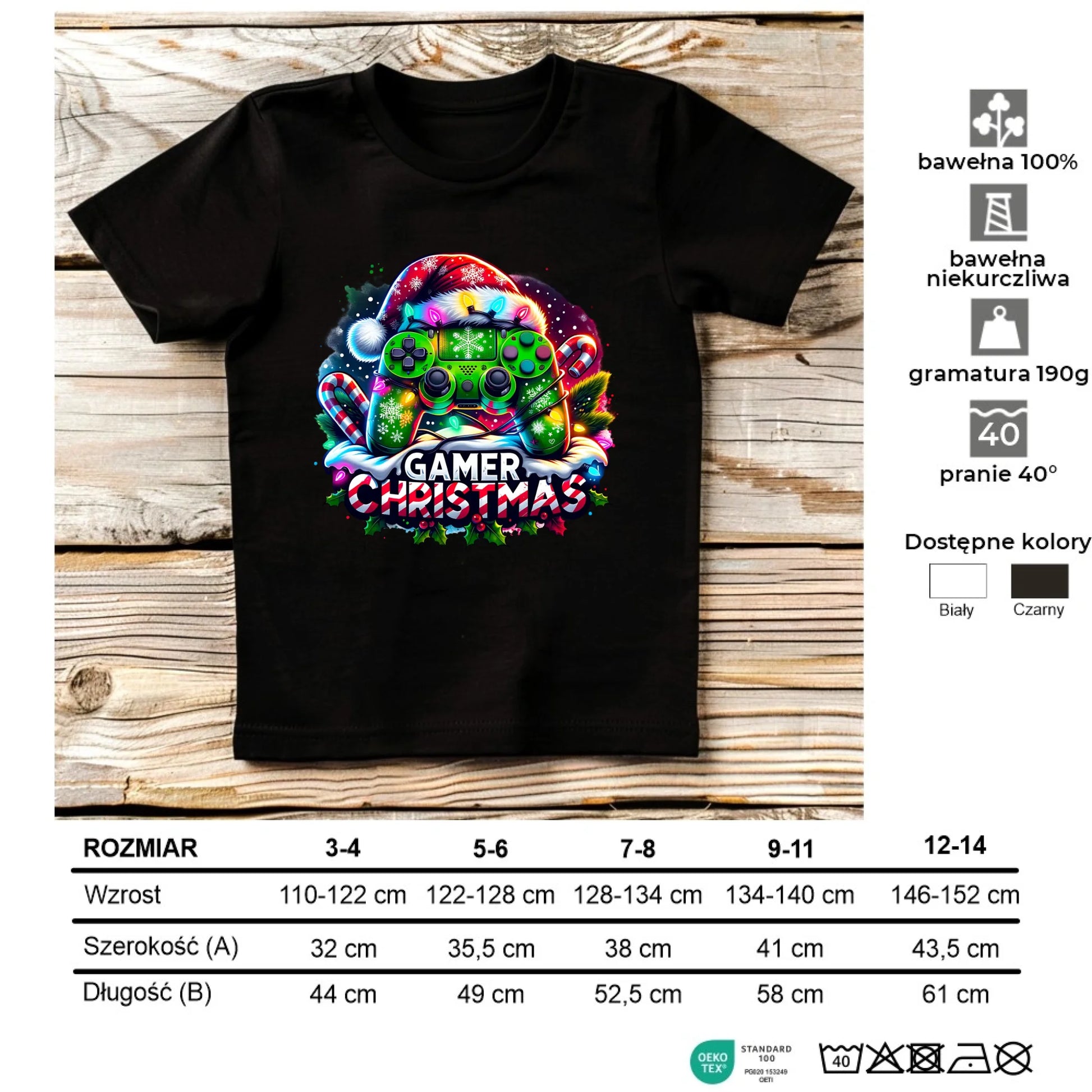 Koszulka dziecięca świąteczna - prezent dla gracza - Christmas gamer BN22 - StoryCups.pl