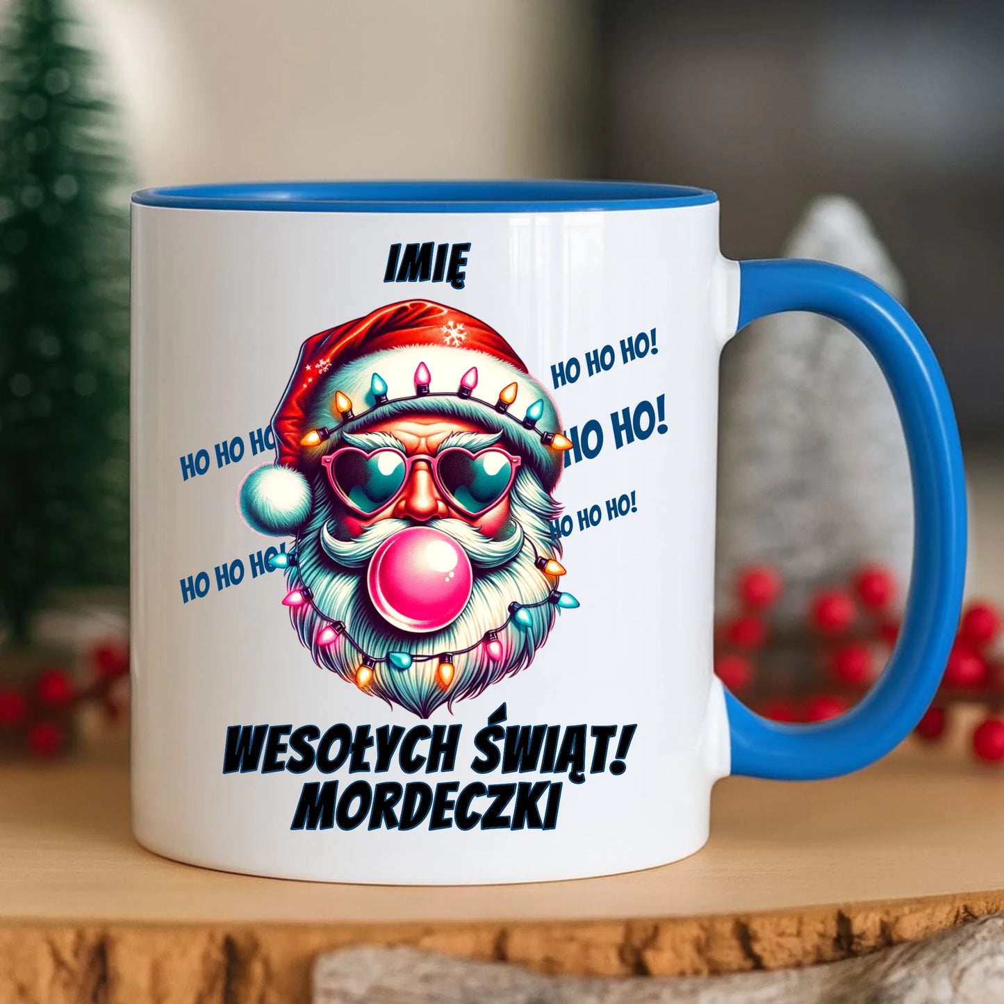 Kubek świąteczny - Mikołaj Wesołych Świąt Mordeczki - personalizowany BN17 - StoryCups.pl