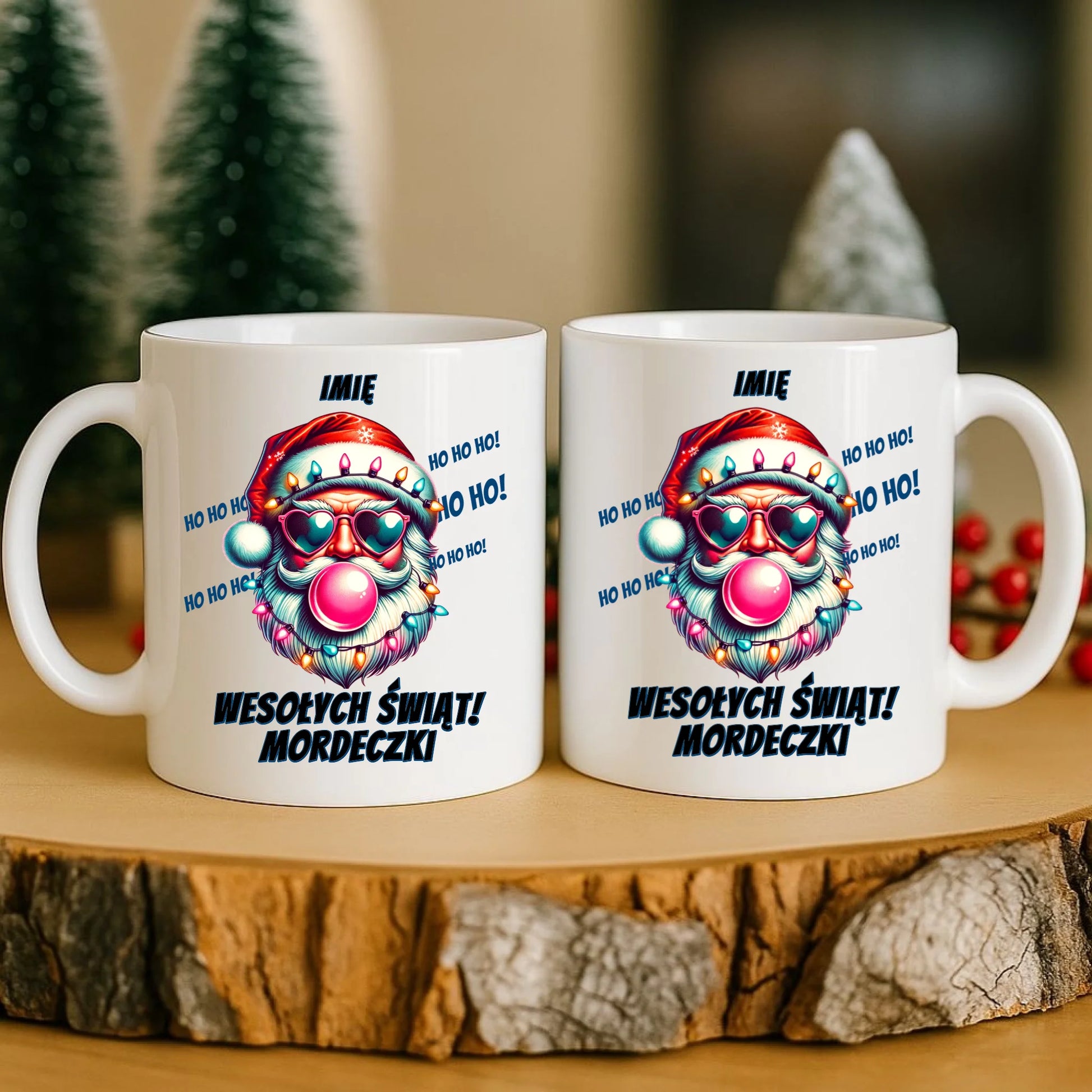 Kubek świąteczny - Mikołaj Wesołych Świąt Mordeczki - personalizowany BN17 - StoryCups.pl