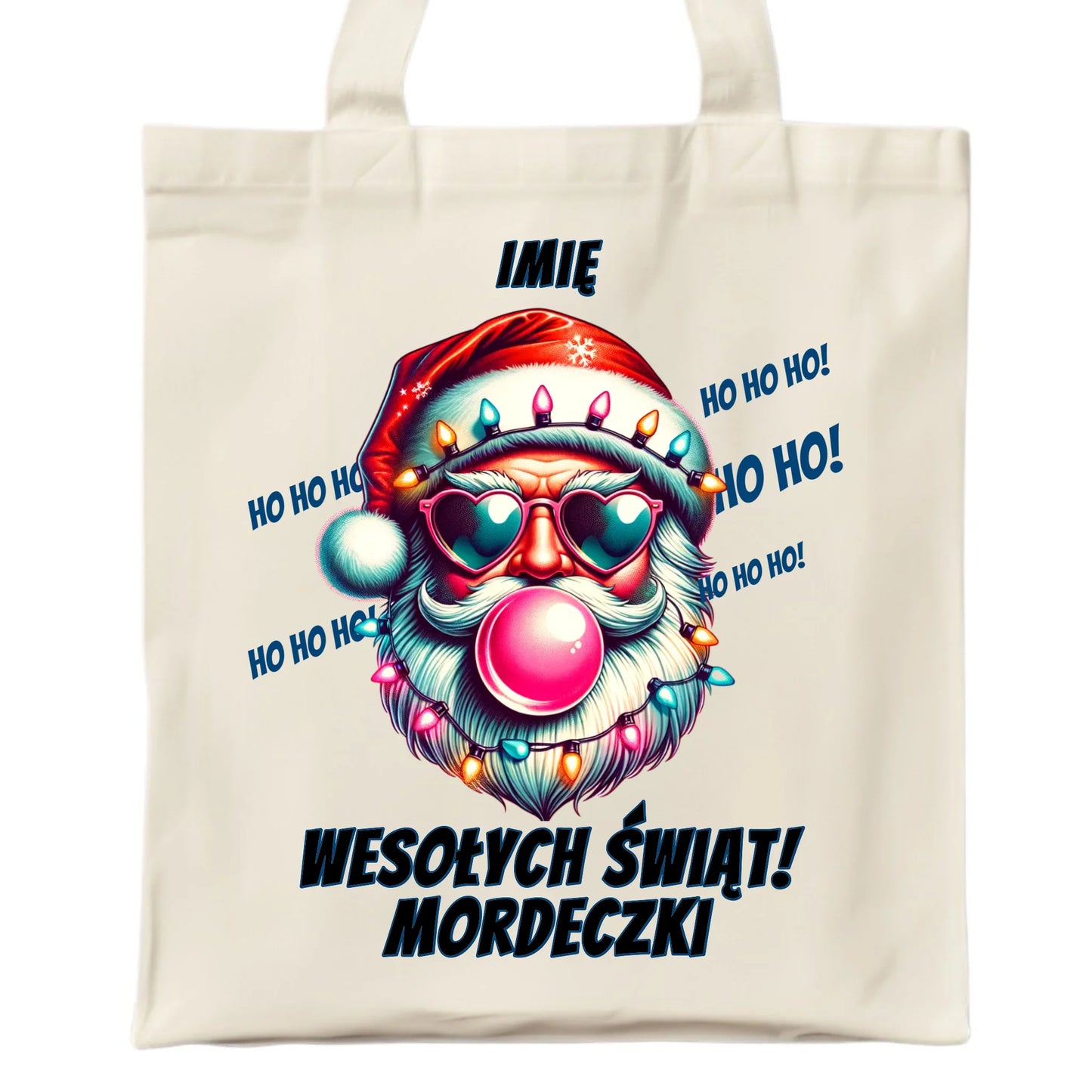 Torba świąteczna - Mikołaj Wesołych Świąt Mordeczki - personalizowana BN17 - StoryCups.pl
