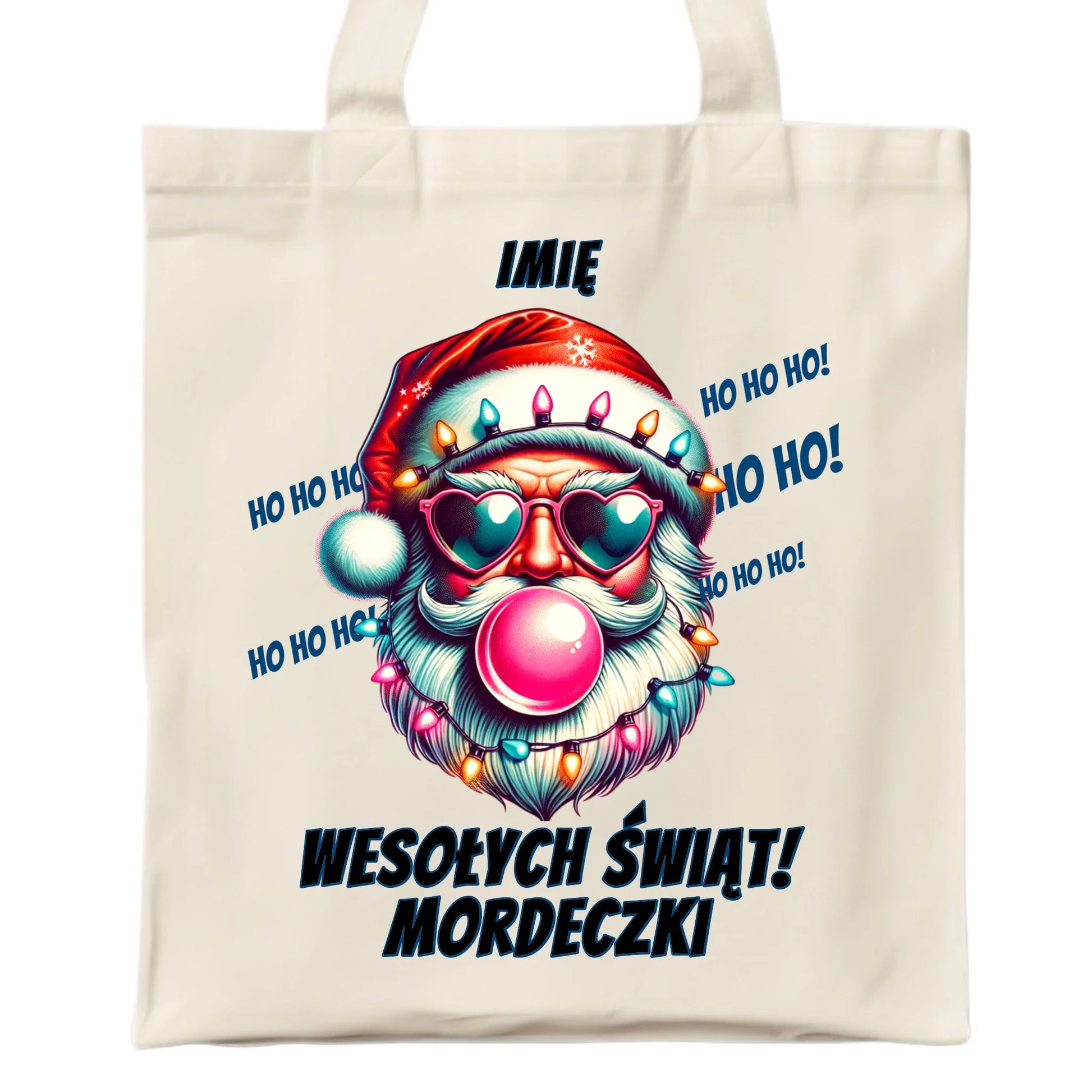 Torba świąteczna - Mikołaj Wesołych Świąt Mordeczki - personalizowana BN17 - StoryCups.pl