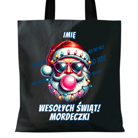 Torba świąteczna - Mikołaj Wesołych Świąt Mordeczki - personalizowana BN17 - StoryCups.pl