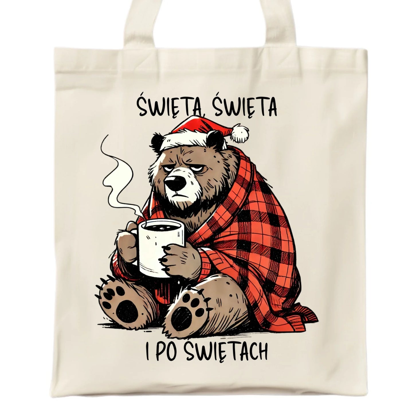 Torba świąteczna - Miś Święta, święta i po świętach BN16 - StoryCups.pl