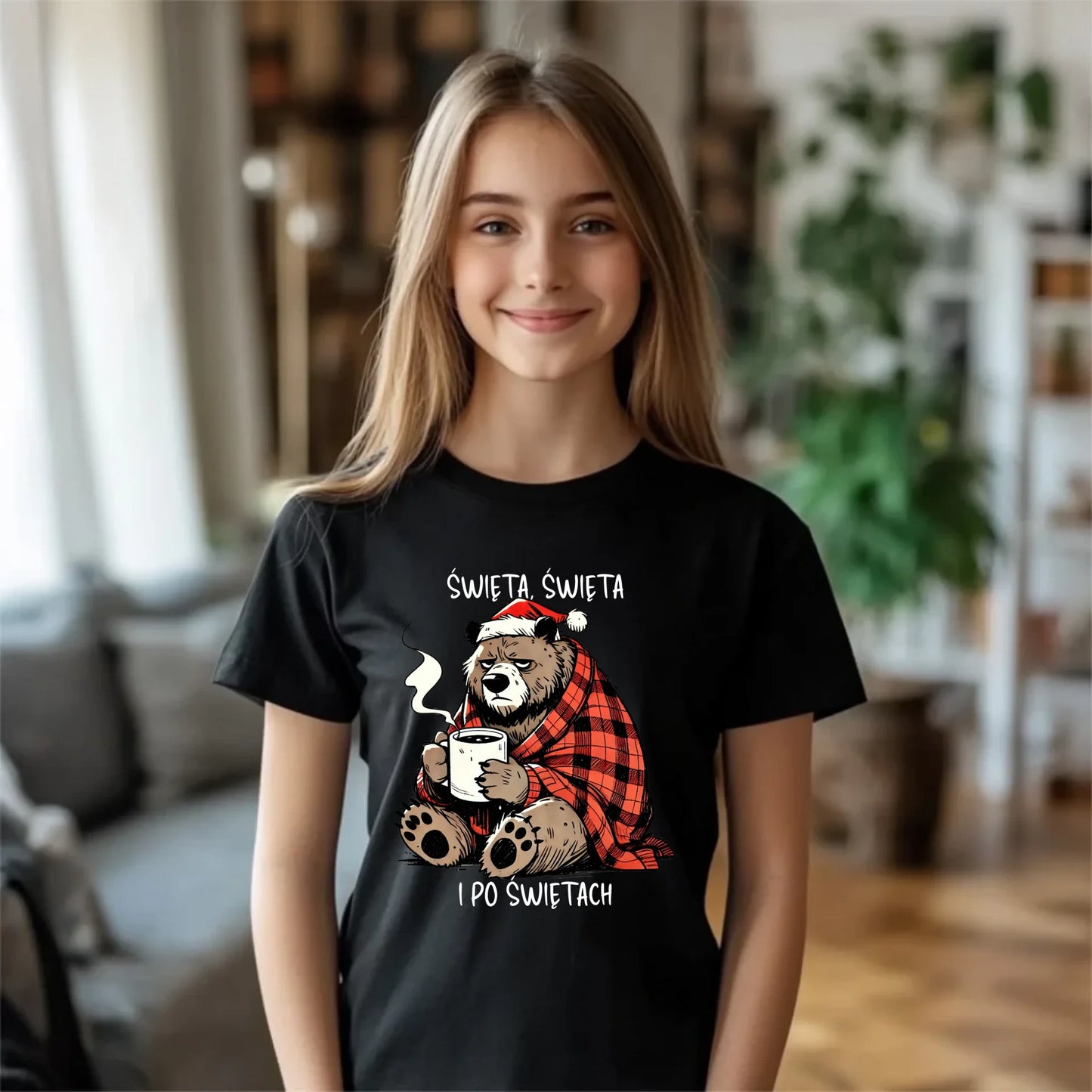 Koszulka dziecięca świąteczna - Miś Święta, święta i po świętach BN16 - StoryCups.pl