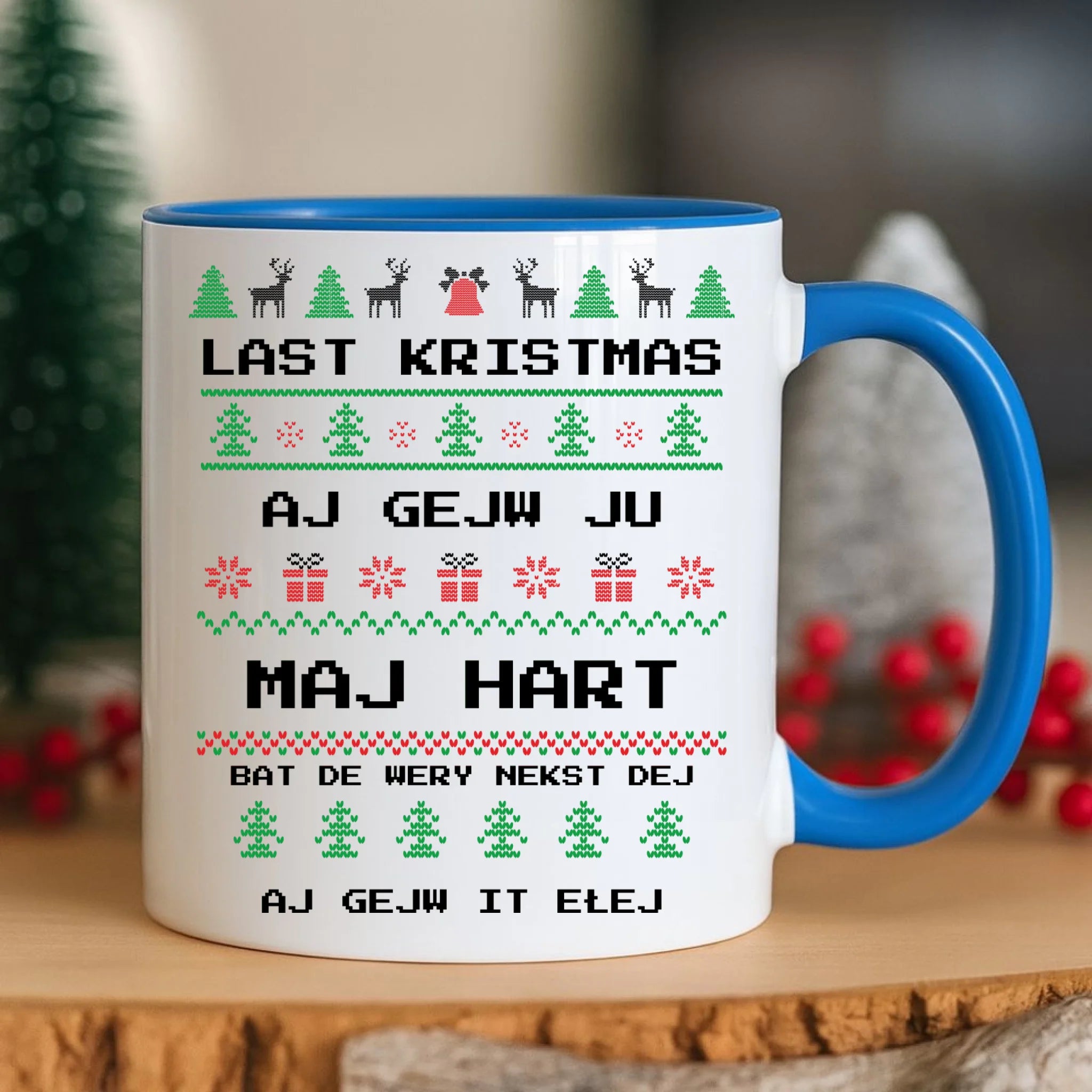 Kubek świąteczny - Last kristmas aj gejw ju maj hart BN13 - StoryCups.pl
