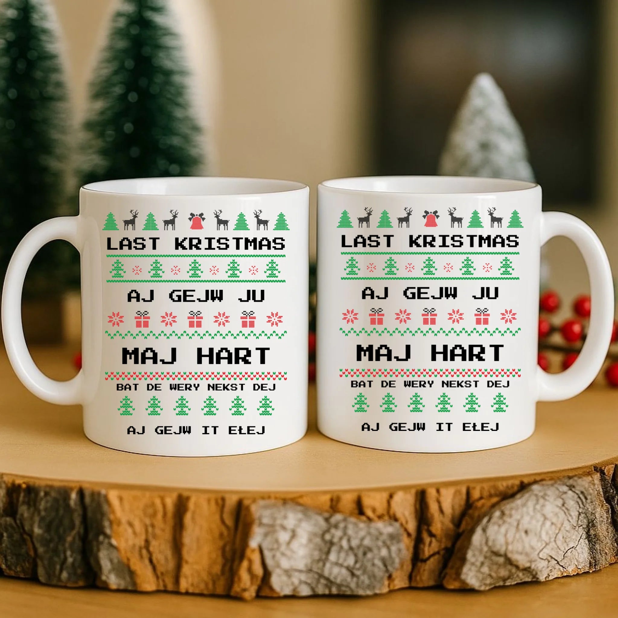 Kubek świąteczny - Last kristmas aj gejw ju maj hart BN13 - StoryCups.pl