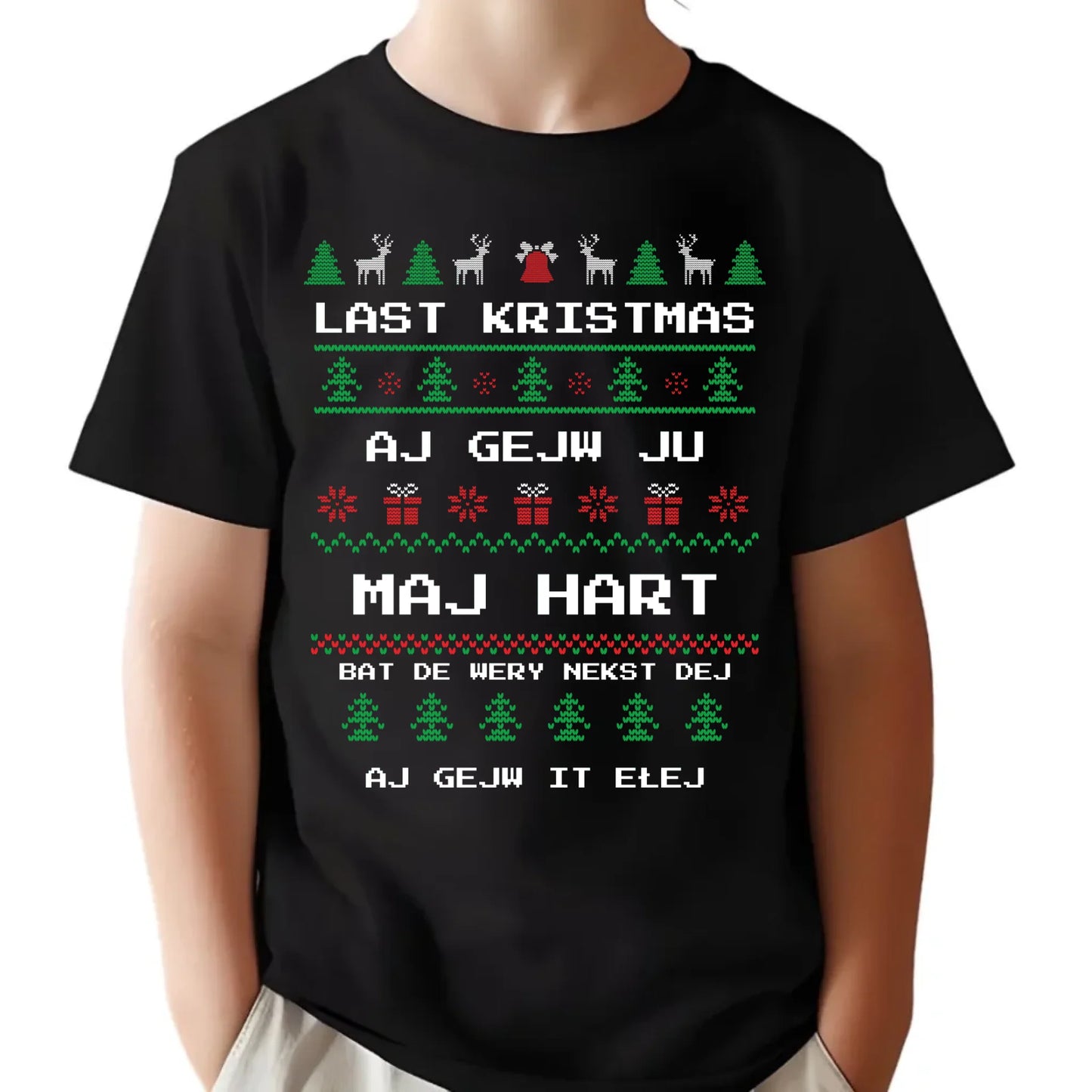Koszulka dziecięca świąteczna - Last kristmas aj gejw ju maj hart BN13 - StoryCups.pl