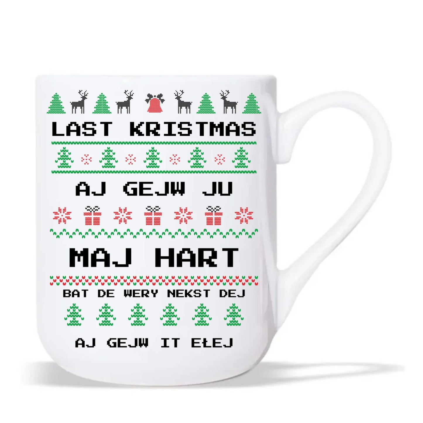 Kubek elegant świąteczny - Last kristmas aj gejw ju maj hart BN13 - StoryCups.pl