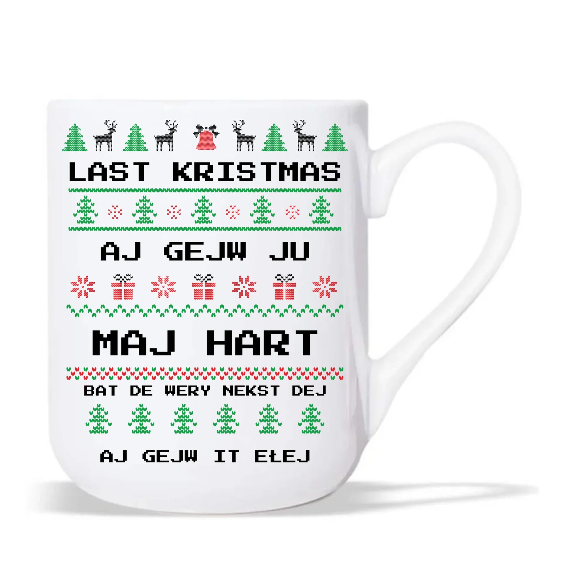 Kubek elegant świąteczny - Last kristmas aj gejw ju maj hart BN13 - StoryCups.pl