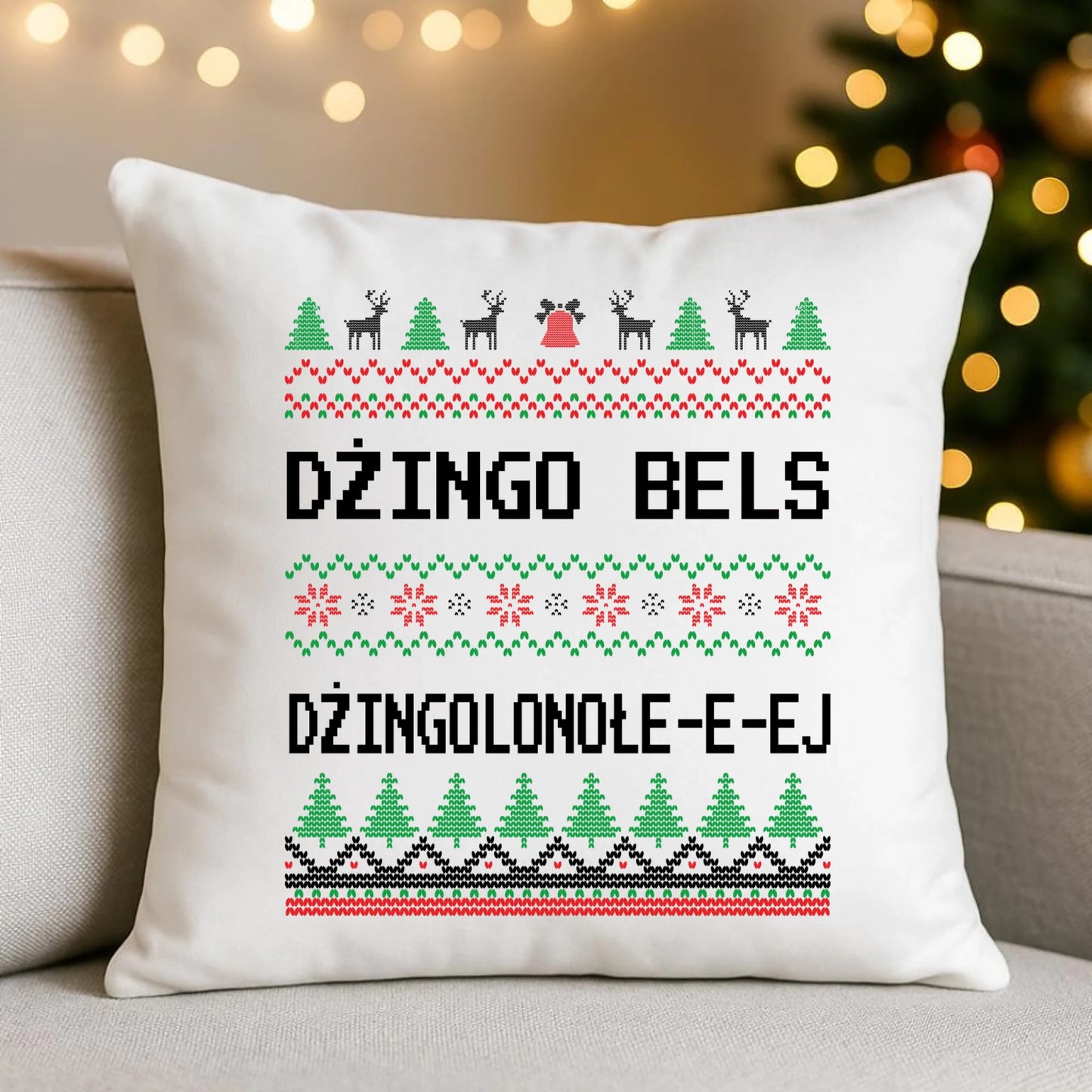 Poduszka świąteczna - prezent na Święta - Dżingo bels BN11 - StoryCups.pl