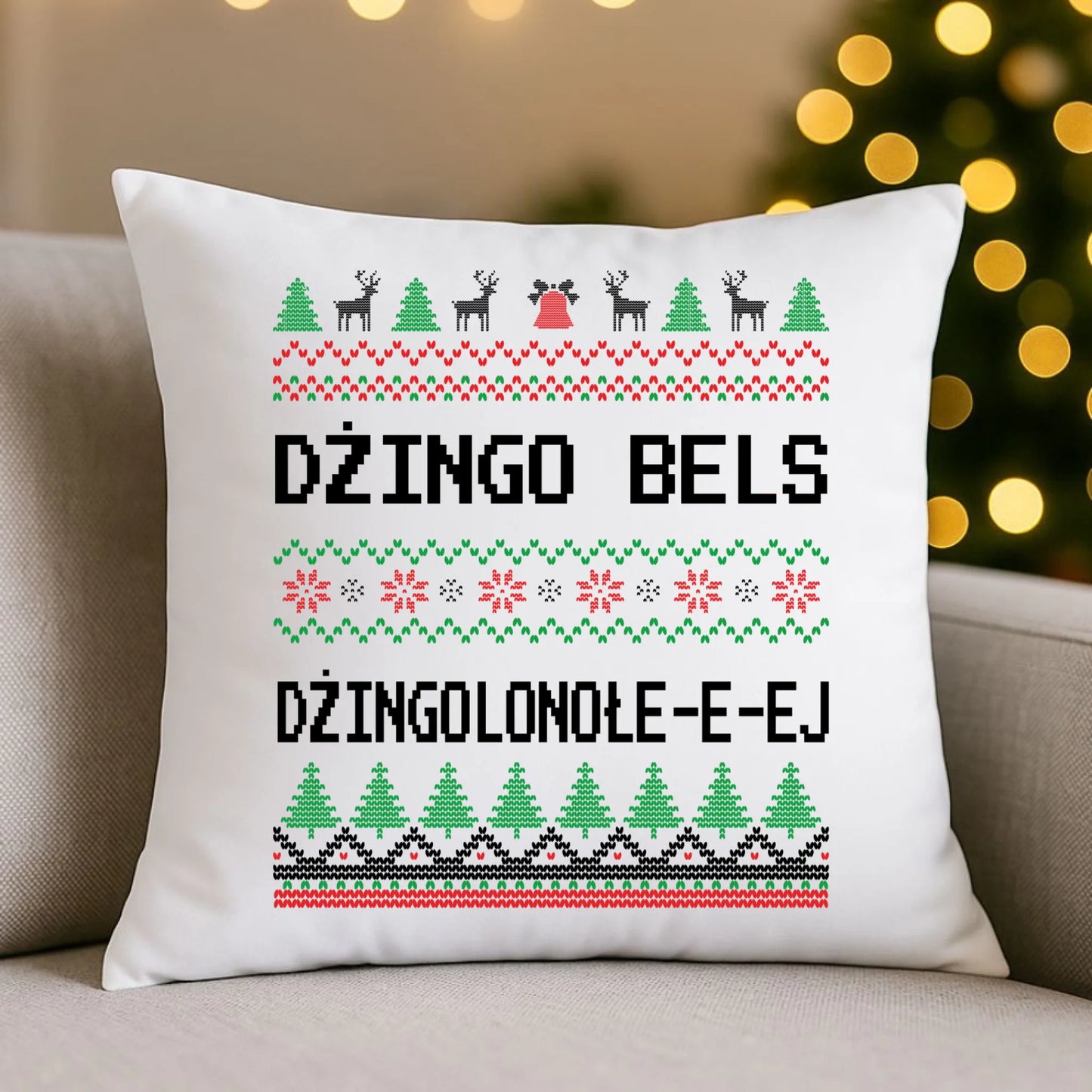Poduszka świąteczna - prezent na Święta - Dżingo bels BN11 - StoryCups.pl