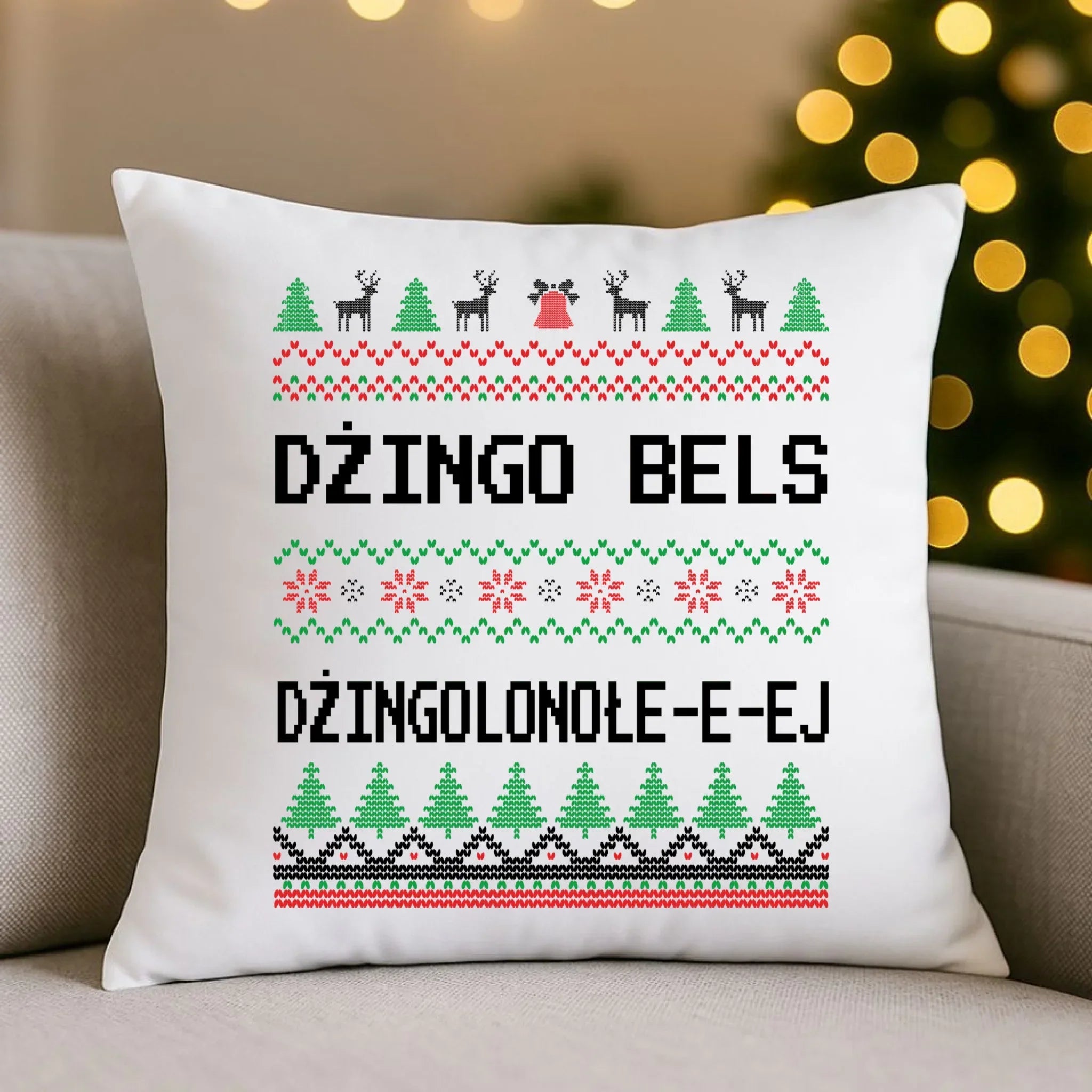 Poduszka świąteczna - prezent na Święta - Dżingo bels BN11 - StoryCups.pl