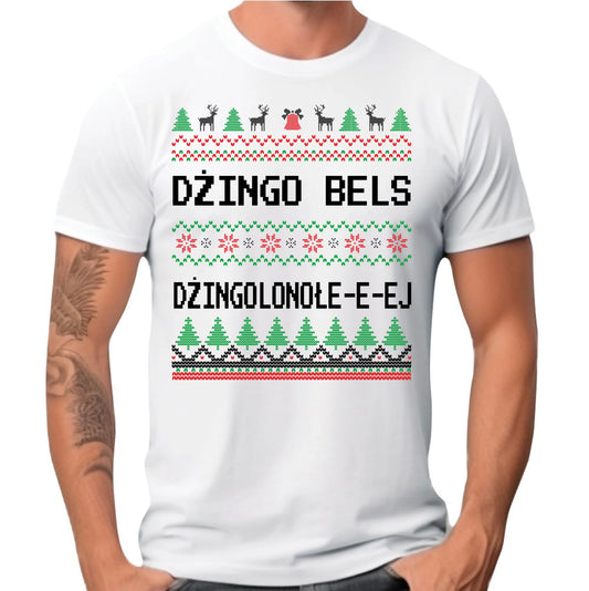 Koszulka męska świąteczna - prezent na Święta - Dżingo bels BN11 - StoryCups.pl
