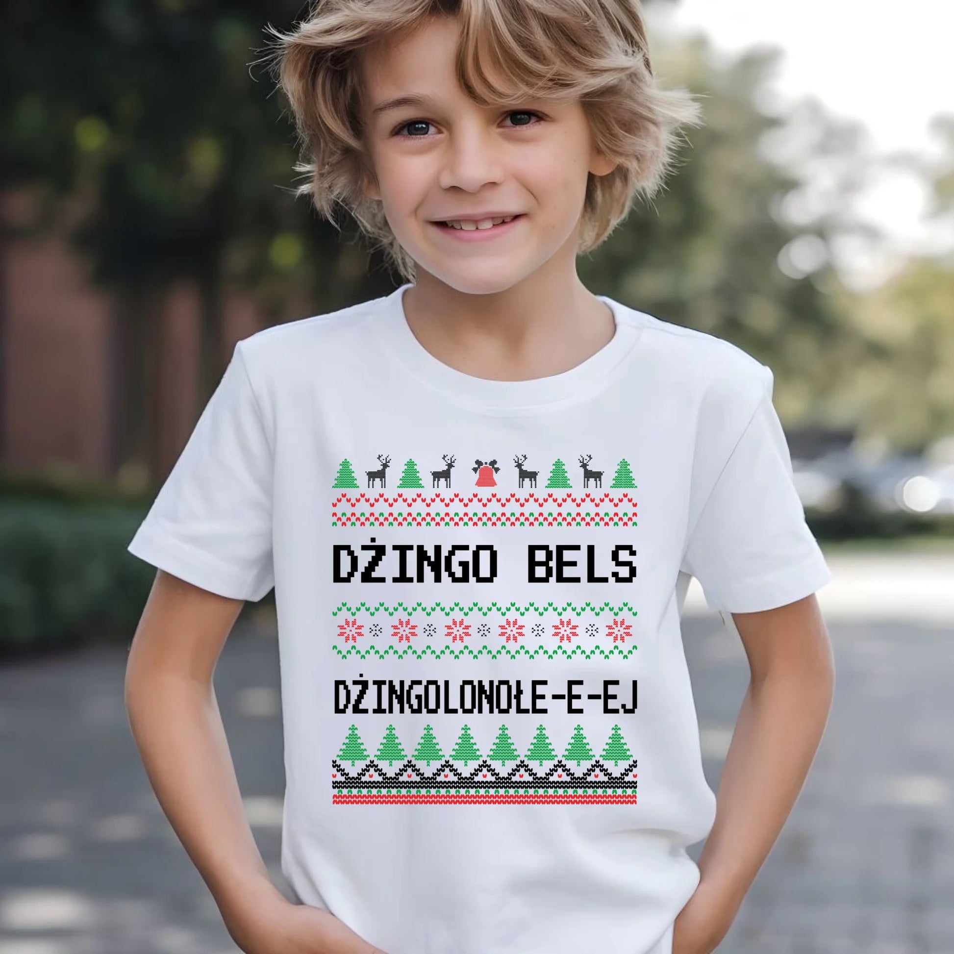 Koszulka dziecięca świąteczna - prezent na Święta - Dżingo bels BN11 - StoryCups.pl