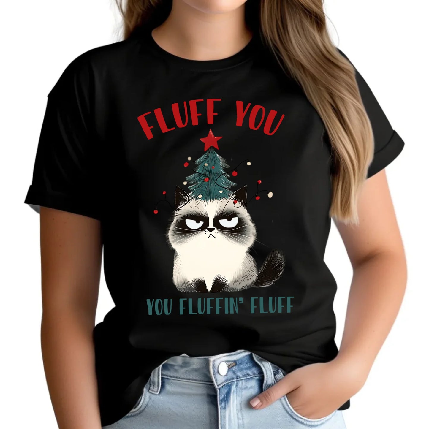 Koszulka damska świąteczna - Fluff You BN10 - StoryCups.pl