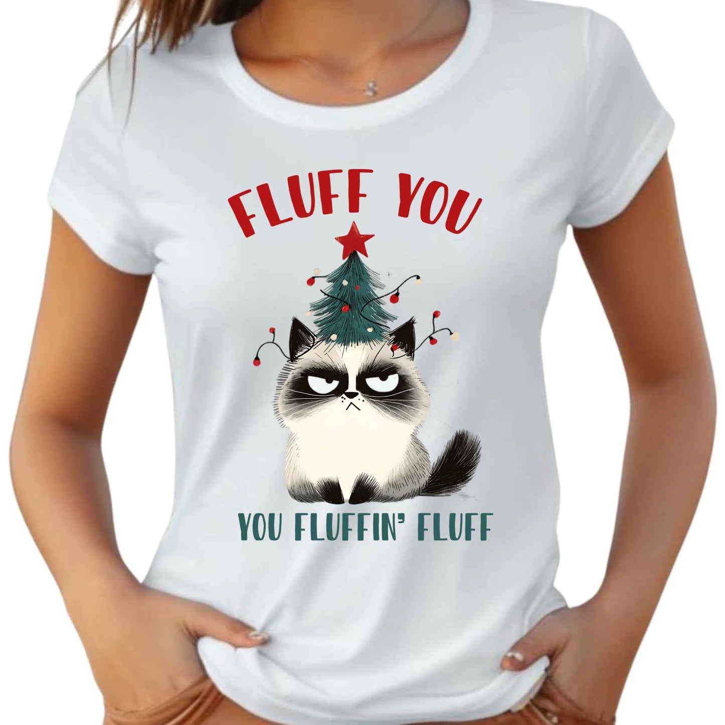 Koszulka damska świąteczna - Fluff You BN10 - StoryCups.pl