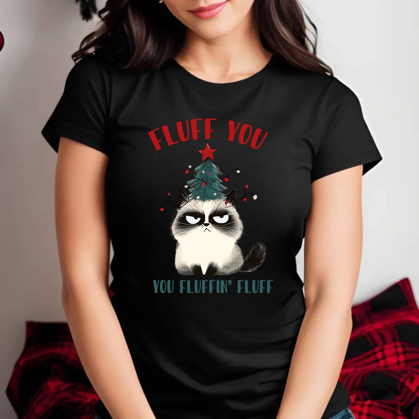 Koszulka damska świąteczna - Fluff You BN10 - StoryCups.pl