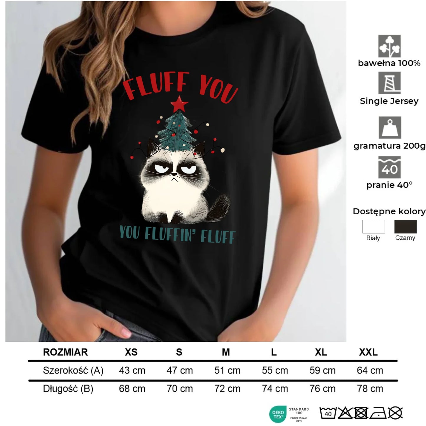 Koszulka damska świąteczna - Fluff You BN10 - StoryCups.pl