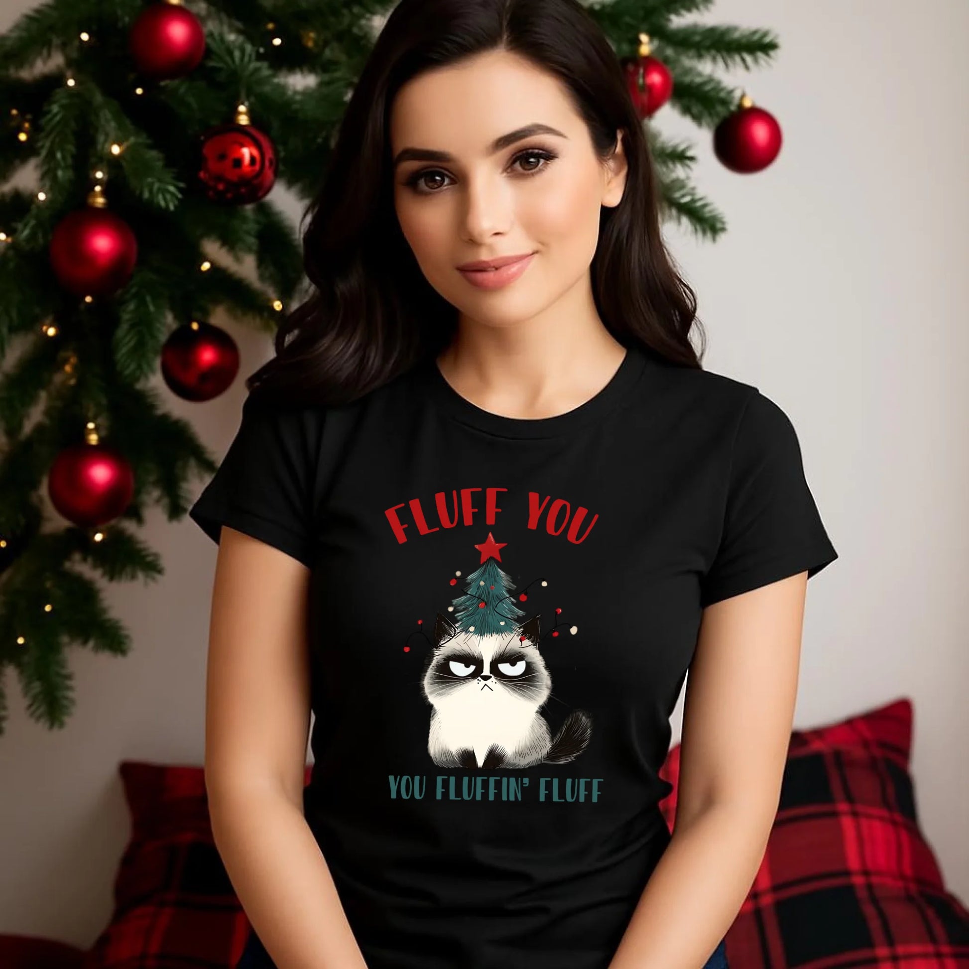 Koszulka damska świąteczna - Fluff You BN10 - StoryCups.pl