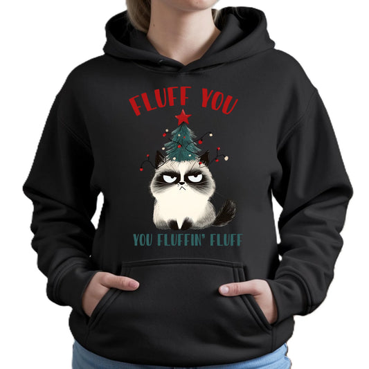 Bluza damska z kapturem świąteczna - Fluff You BN10 - StoryCups.pl