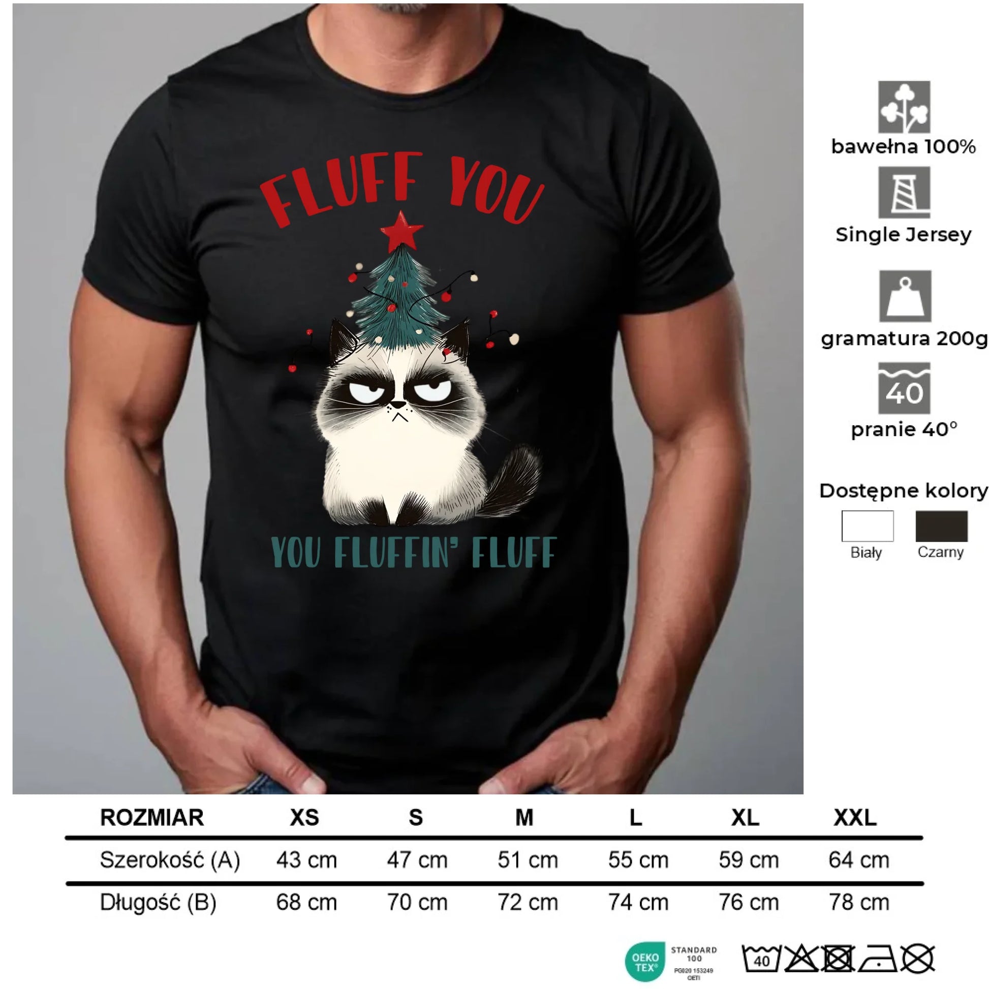 Koszulka męska świąteczna - Fluff You BN10 - StoryCups.pl