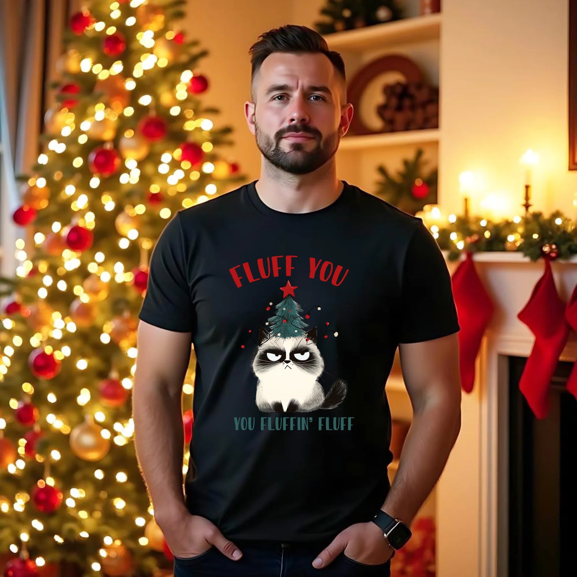 Koszulka męska świąteczna - Fluff You BN10 - StoryCups.pl