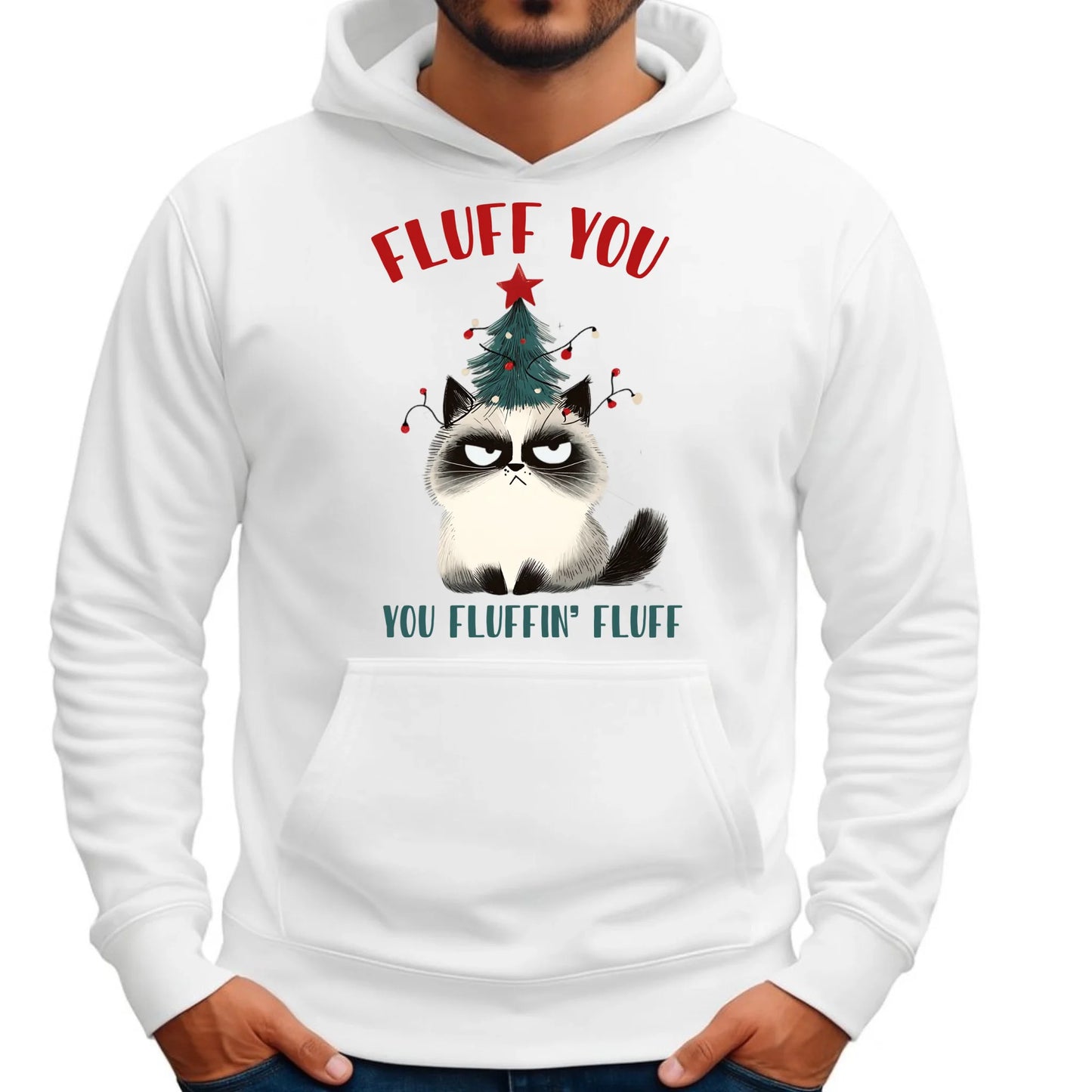 Bluza męska z kapturem świąteczna - Fluff You BN10 - StoryCups.pl