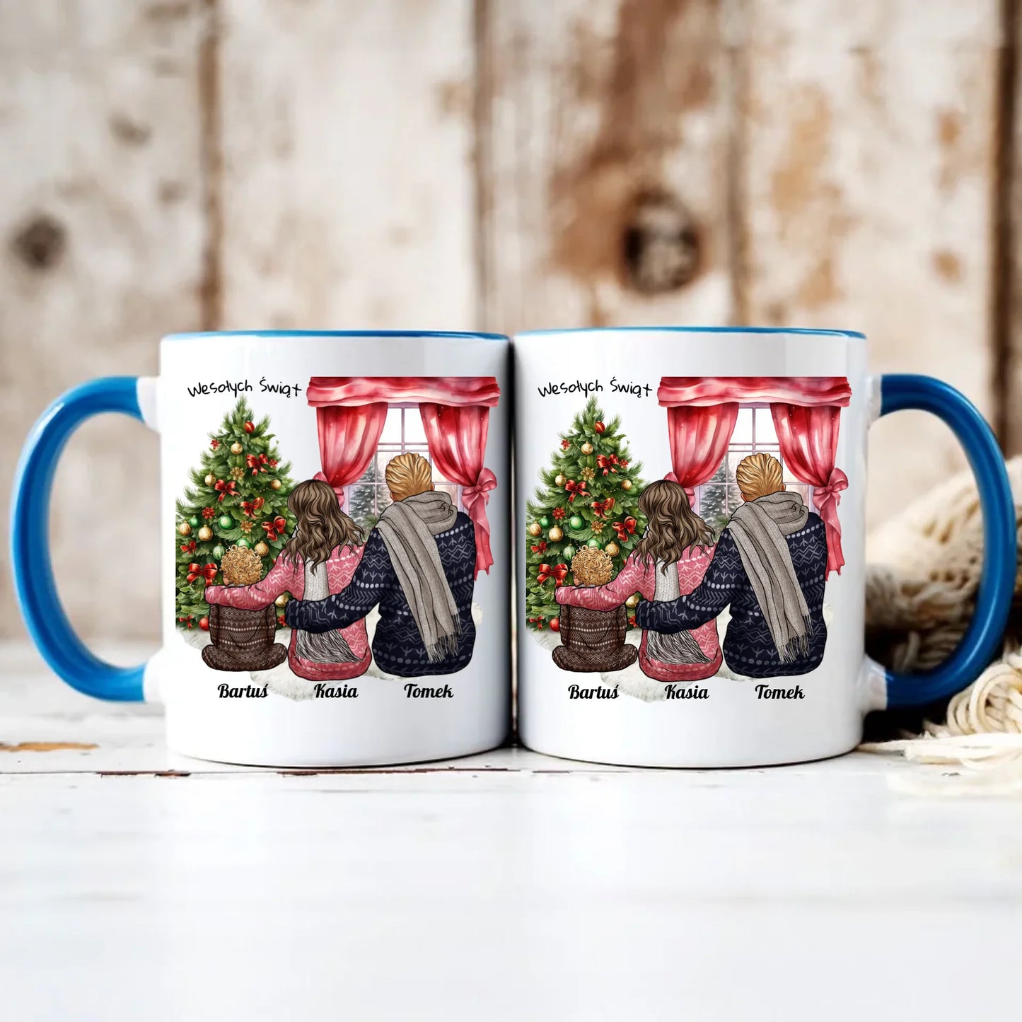 Kubek świąteczny z imieniem, na Święta, Boże Narodzenie, Mikołajki - prezent na Święta