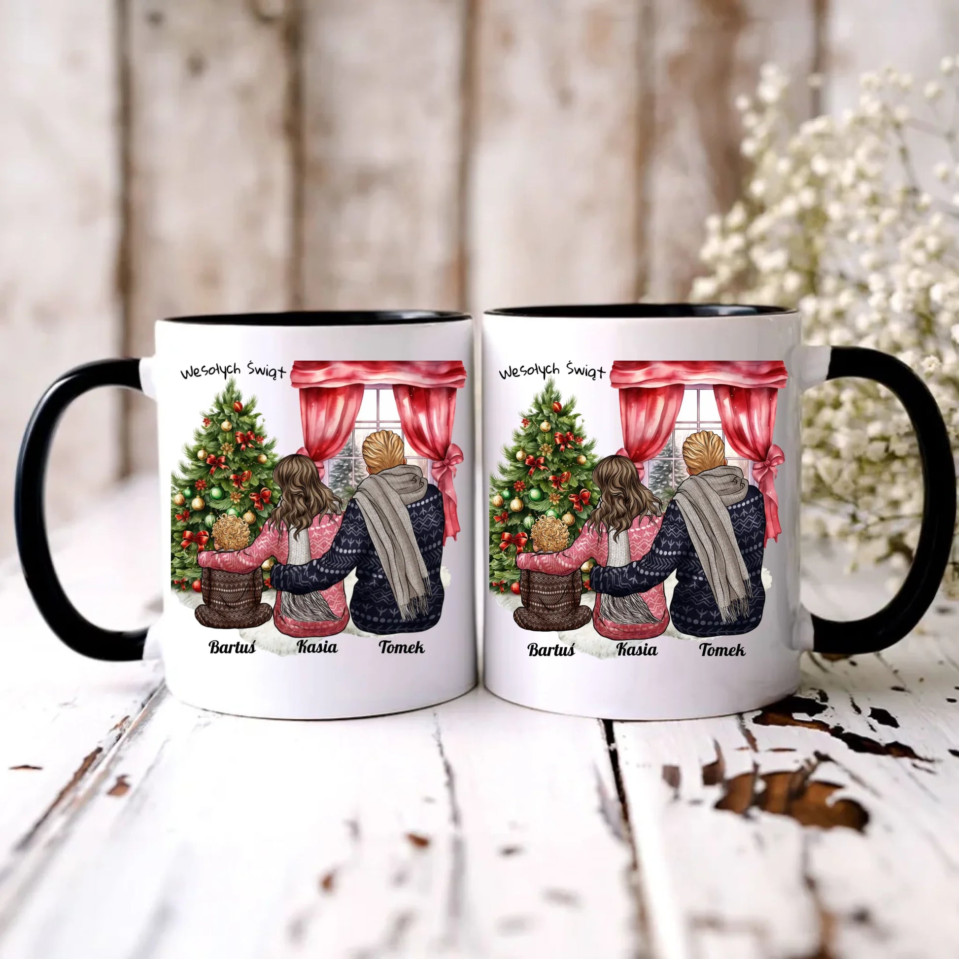 Kubek świąteczny z imieniem, na Święta, Boże Narodzenie, Mikołajki - prezent na Święta