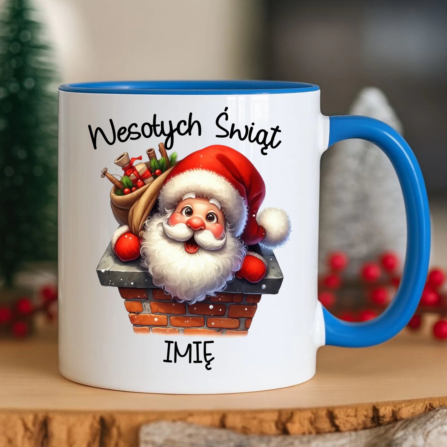 Kubek świąteczny - prezent na Mikołajki Mikołaj - personalizowany BN08 - StoryCups.pl
