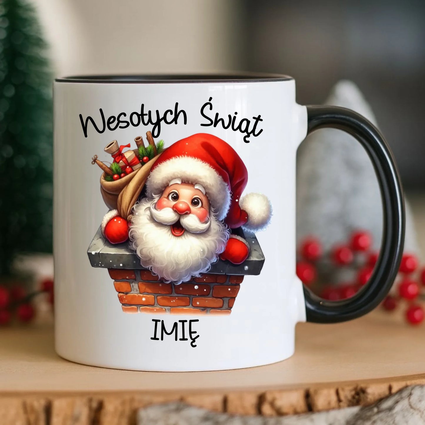 Kubek świąteczny - prezent na Mikołajki Mikołaj - personalizowany BN08 - StoryCups.pl